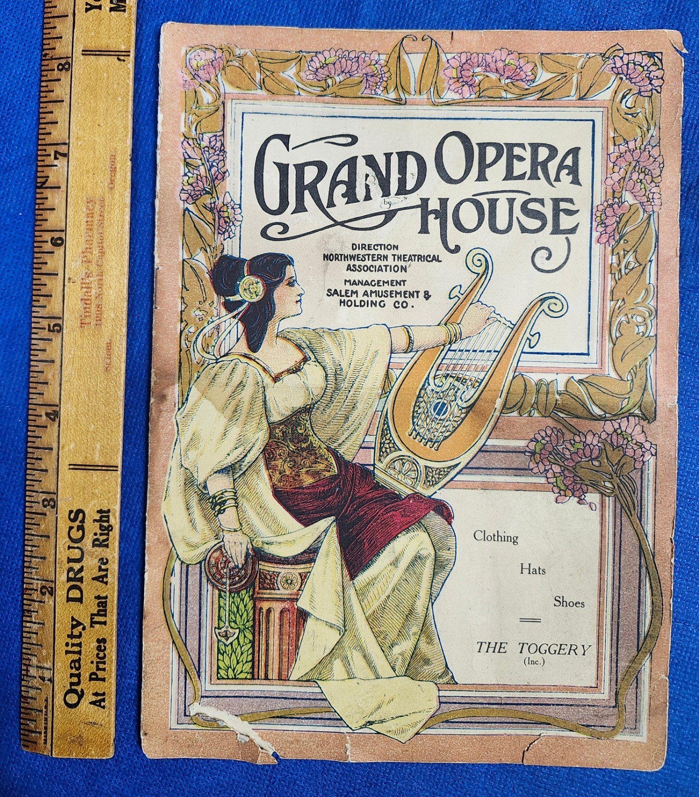 Original 1913 Theatre Program Booklet Salem Oregon GRAND OPERA HOUSE