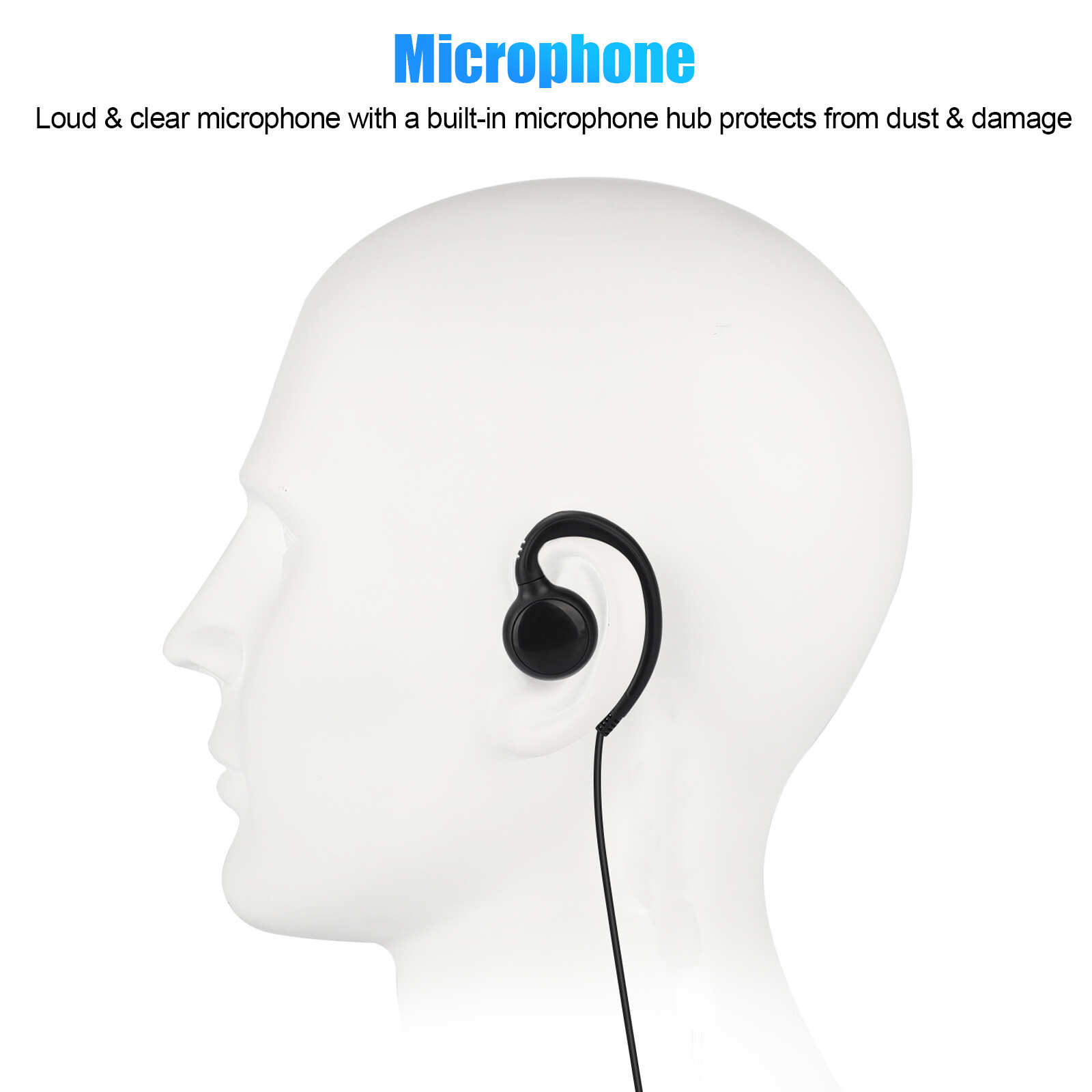 PTT Mic Swivel Earpiece for Motorola Radio Walkie Talkies CP200 CLS1410 CLS1110