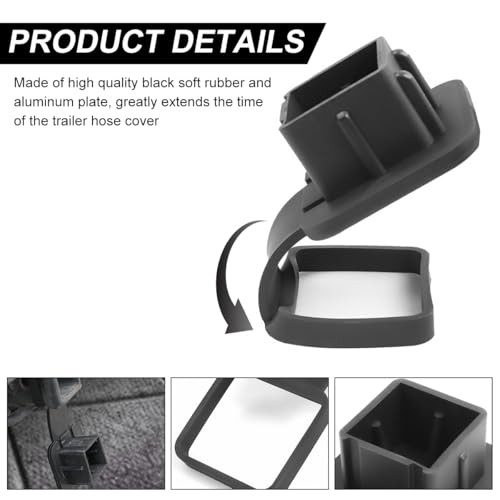 Trailer Hitch Cover, Tow Hitch Cover Tube Dustproof Plug Cap Plain Black