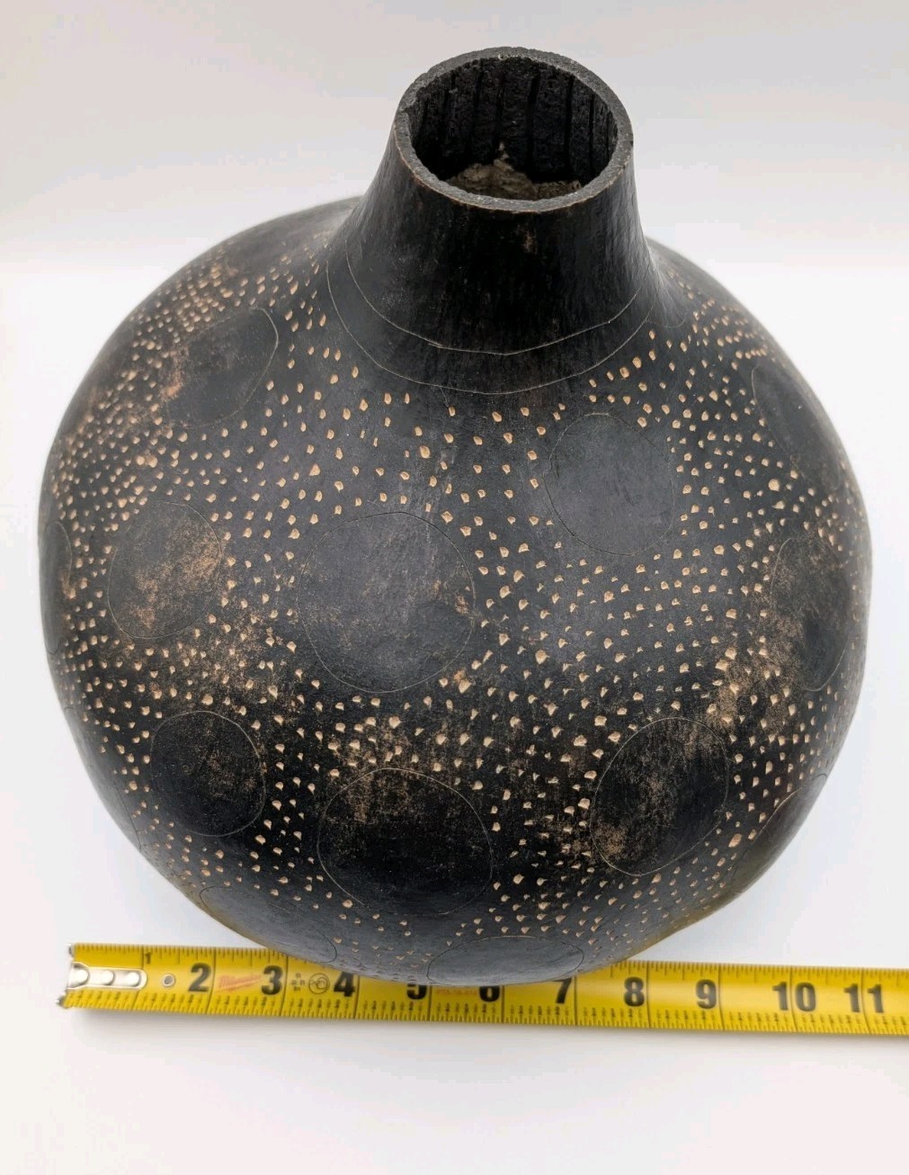 Hand Carved Decorative Painted Gourd African Tribal Folk Art Made In Kenya