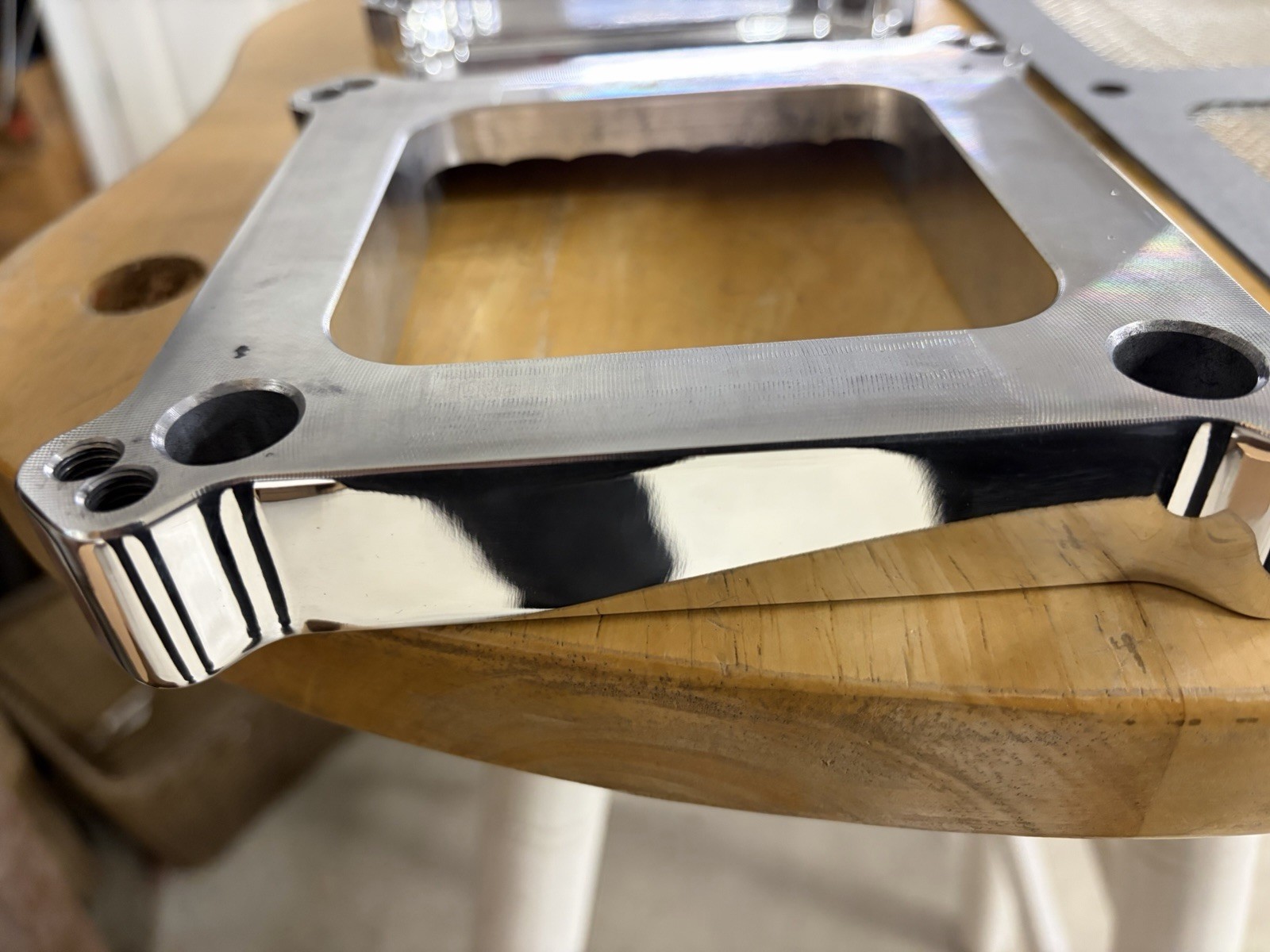 Mooneyham Blowers 671 dual carb adapter Holley or Edlebrock complete kit Polishe