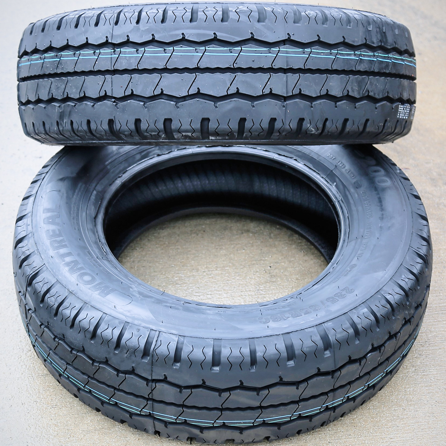 2 Tires Montreal LT-200 235/65R16C Load F 12 Ply Commercial