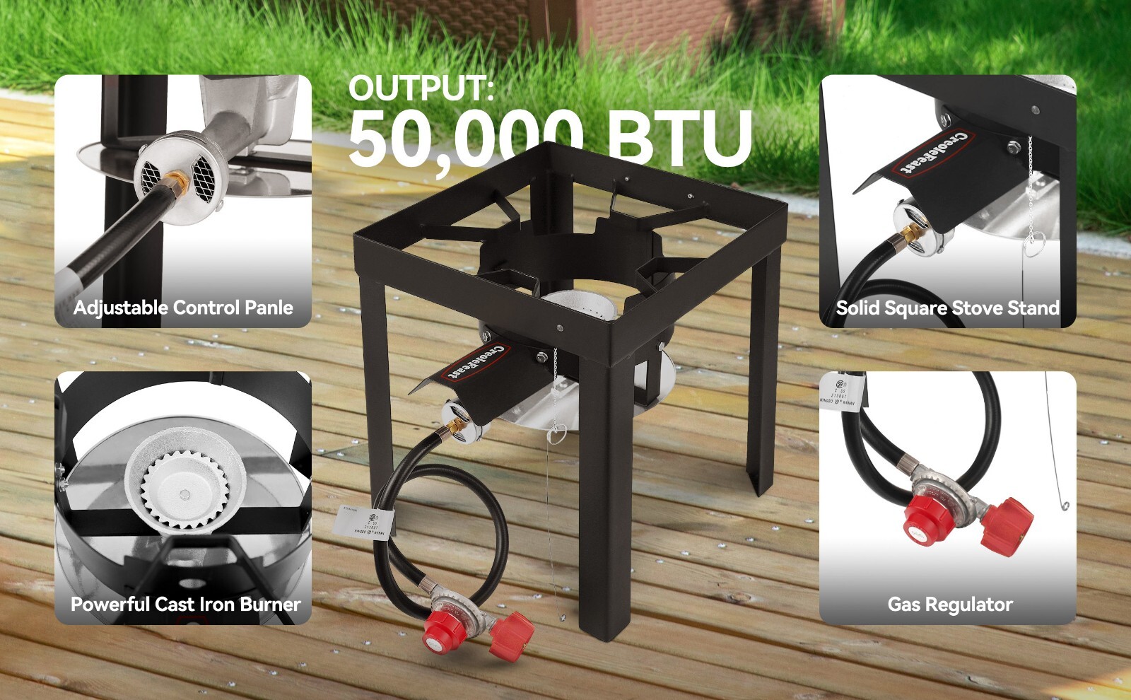 Creole Feast 30 Qt. Turkey Deep Fryer Pot Outdoor BBQ Cooker Thanksgiving Day