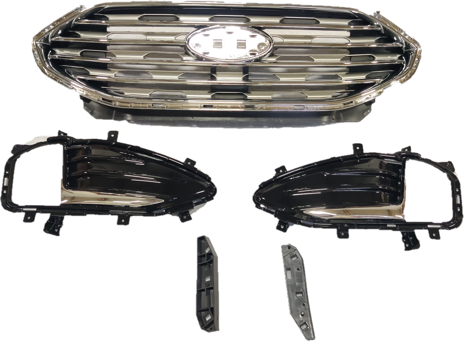 FOR 2019 2020 2021 FORD EDGE FRONT BUMPER SET UPPER LOWER BUMPER FOG COVERS 11PC