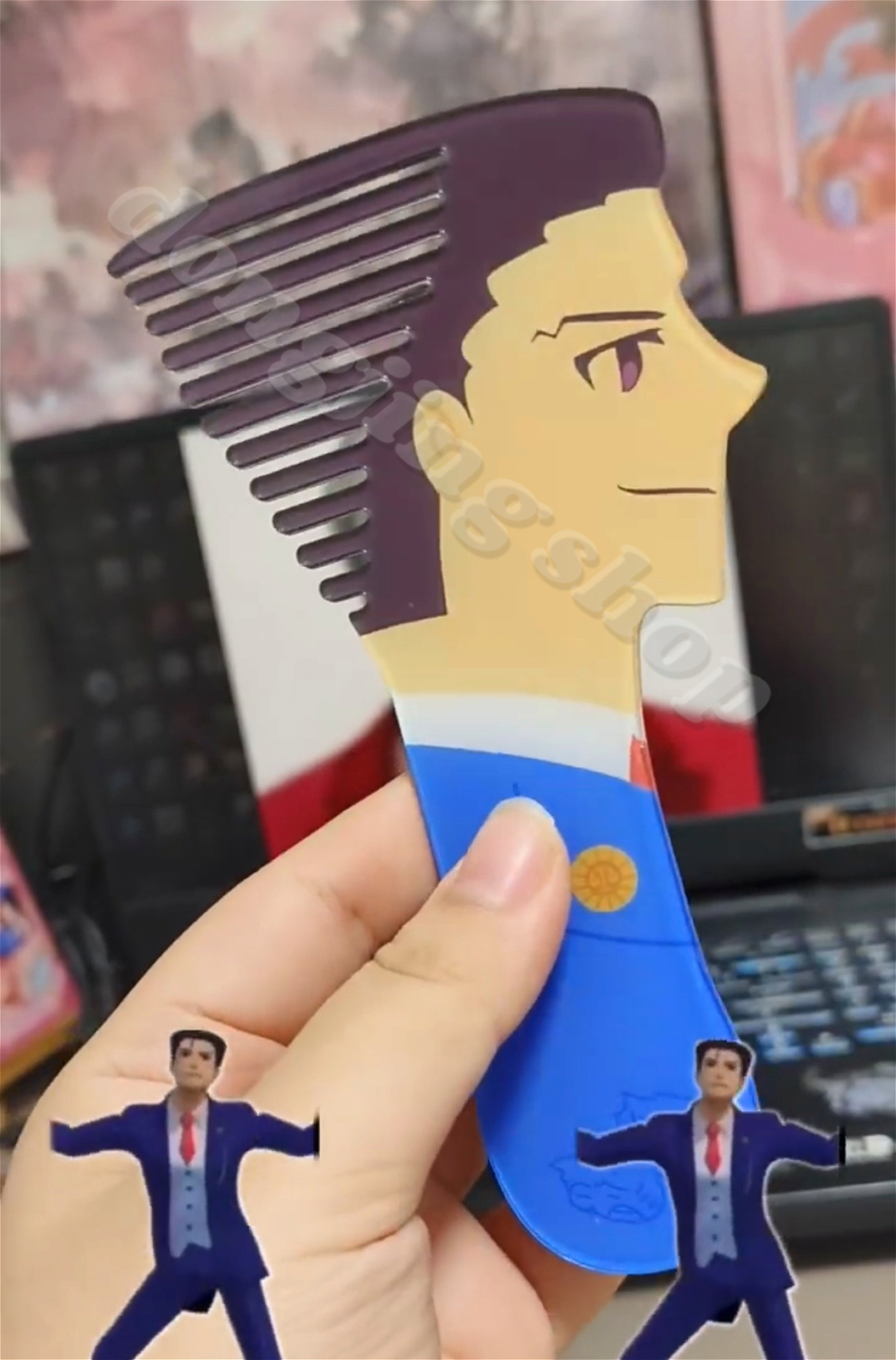 Anime Ace Attorney Phoenix Wright Comb Cosplay Makeup Comb Creativity Gifts