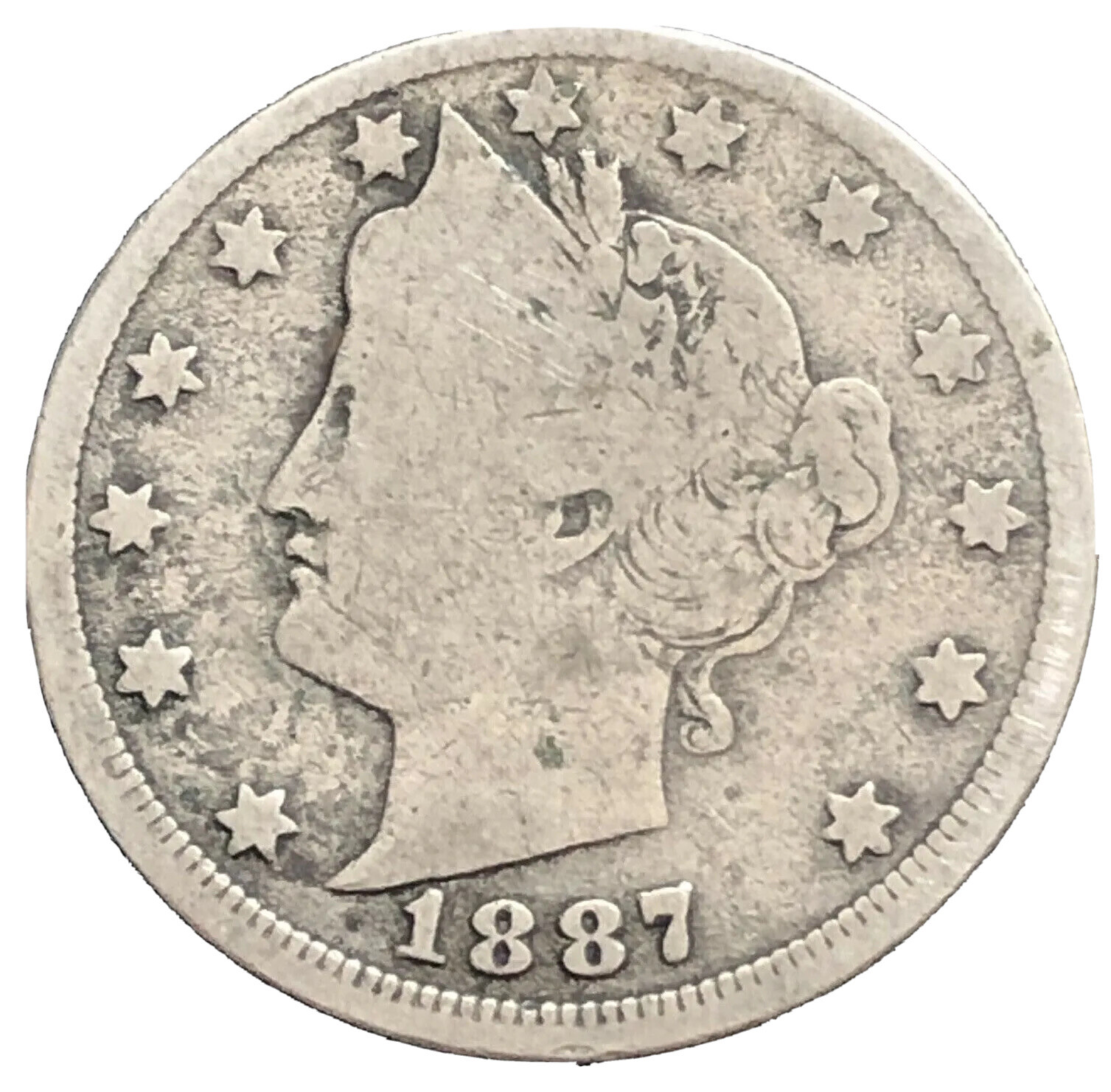 1887 Liberty V Nickel G/VG TOUGH DATE! FREE SHIPPING!