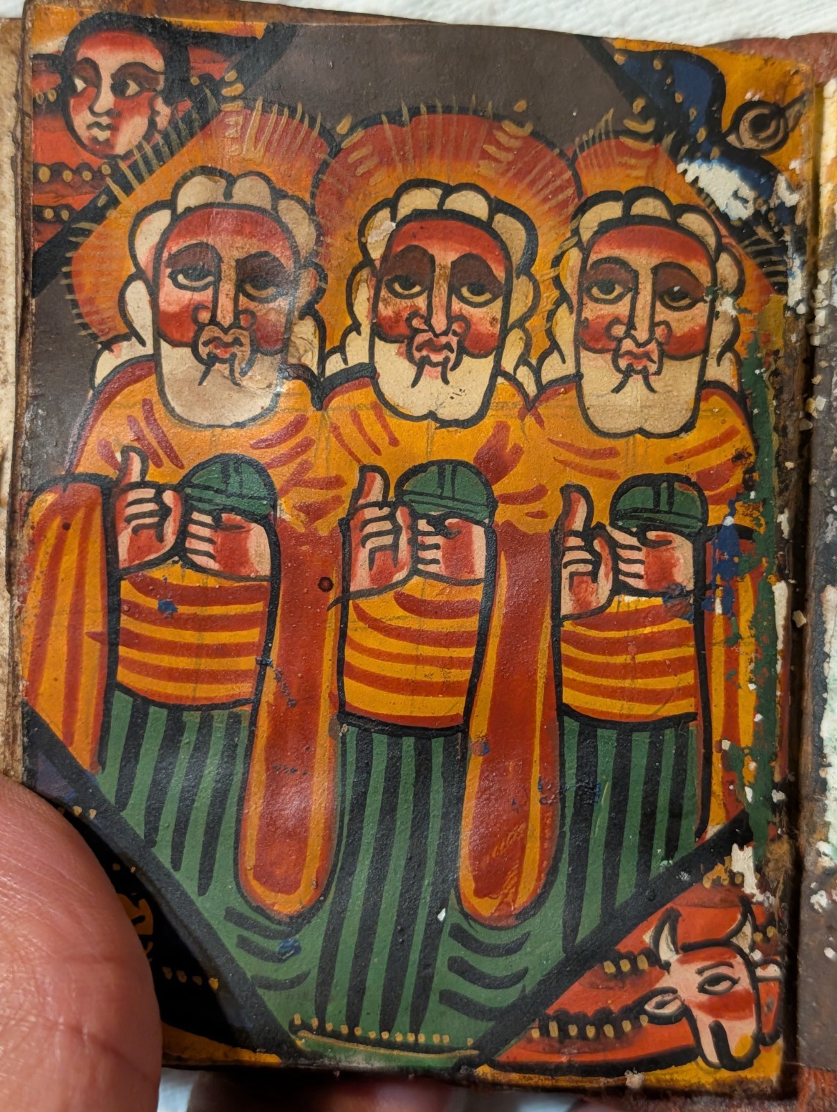 Old Ethiopian Orthodox Pocket Bible Handwritten in Ge’ez Manuscript Parchment