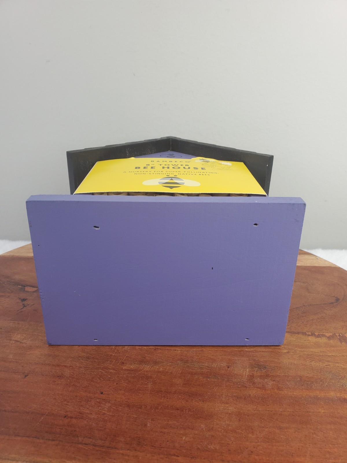 BAMBECO 8" Tower Bee House Purple Wall-Hanging - New