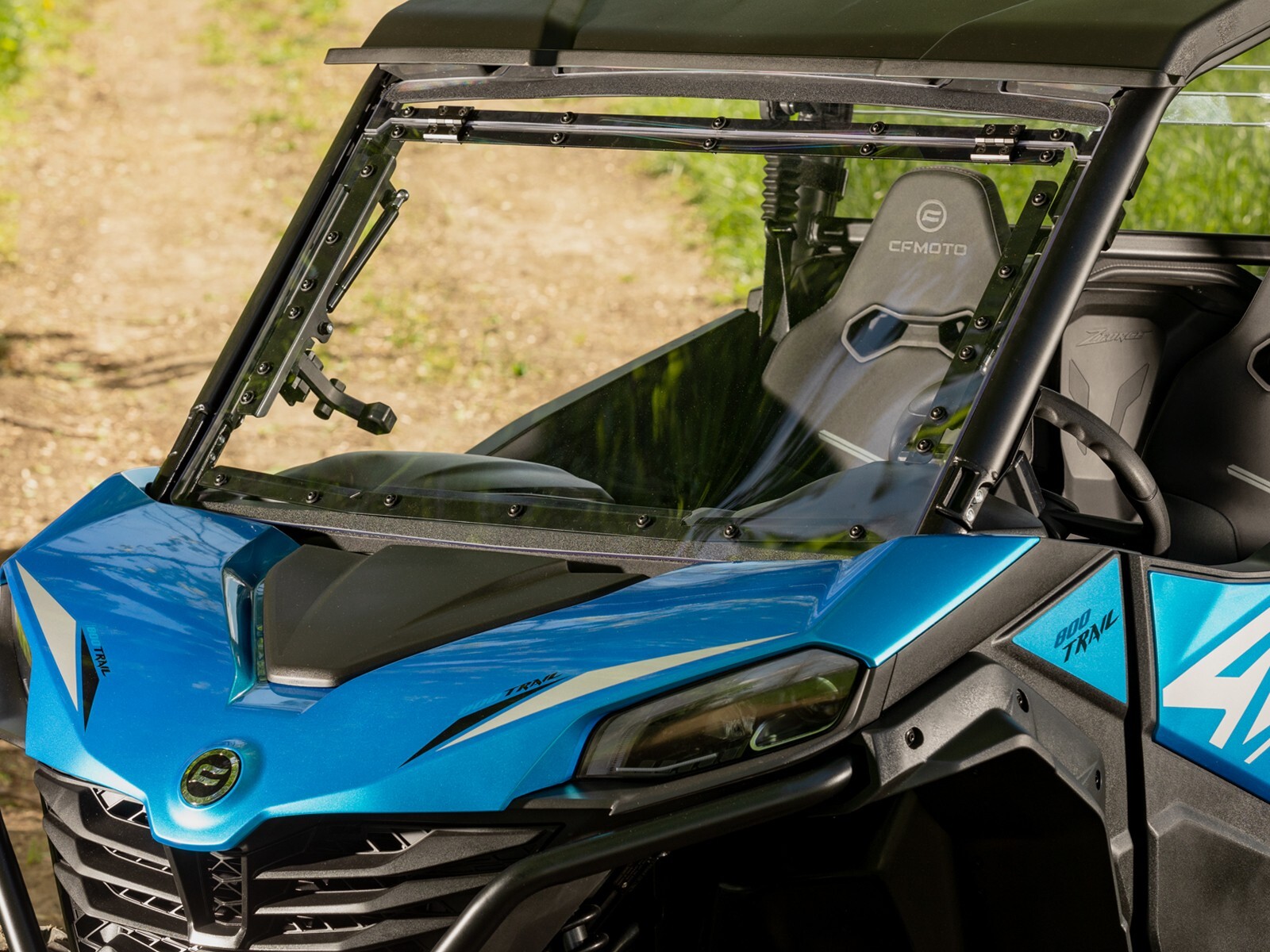 SuperATV Scratch Resistant Flip Windshield for CFMOTO ZForce 950 Sport (2023+)