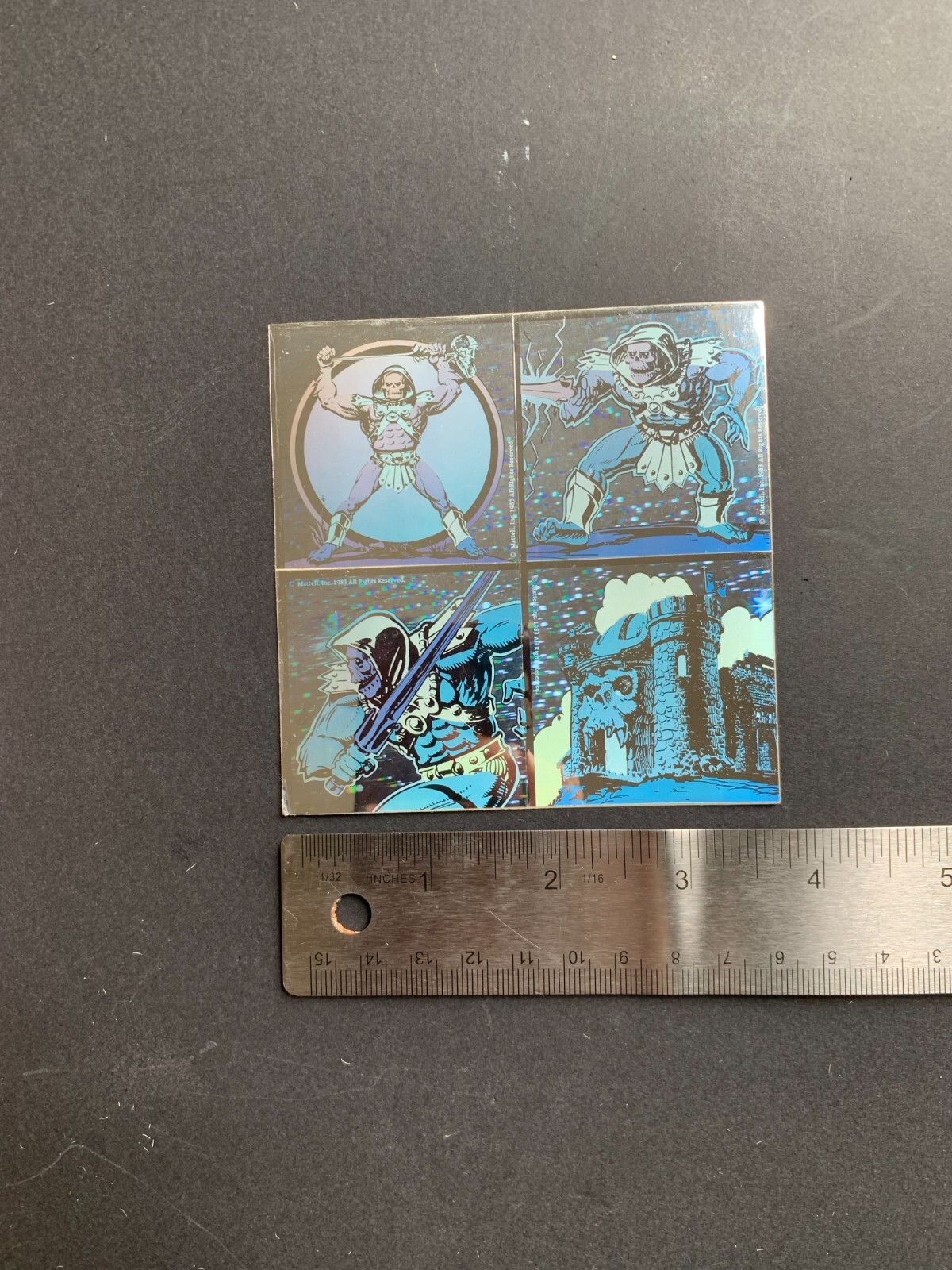 RARE VINTAGE HE MAN HE-MAN DC COMICS hologram holographic sticker decal 1983