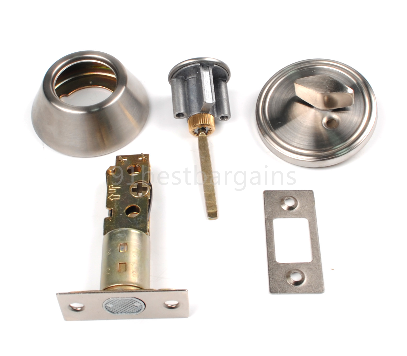 Door Lock Keyed Entry Lock 3 keys Chrome Single Cylinder Deadbolt Dead Bolt