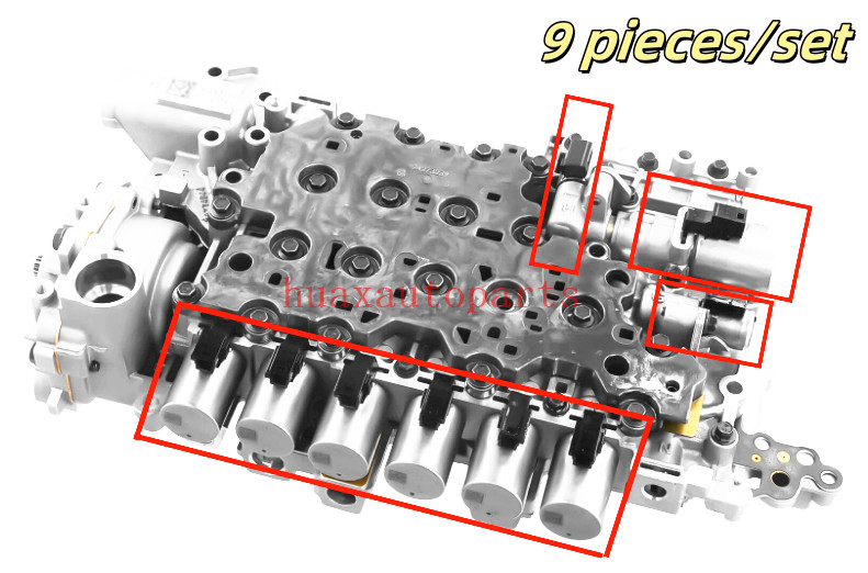 9pcs Valve Body Solenoid kit 8L90 For 2015-UP Chevrolet Silverado 1500 2500 3500