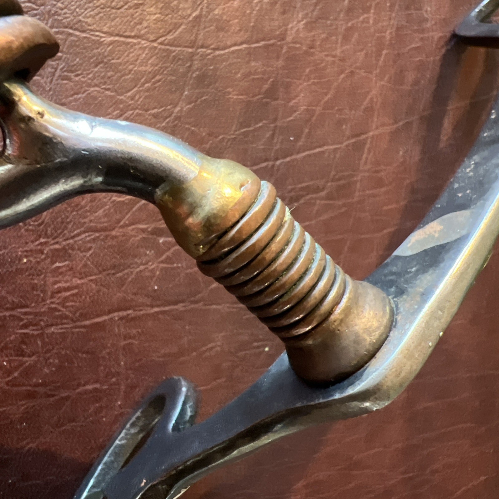 Vintage Hand Crafted Western Horse Bit Brass Copper Silver RARE FIND