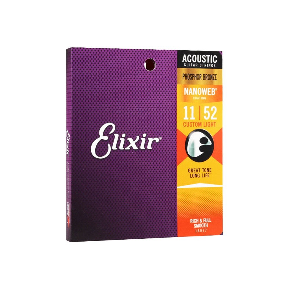 Elixir Acoustic Guitar strings Phosphor Bronze 16027 (11-52)