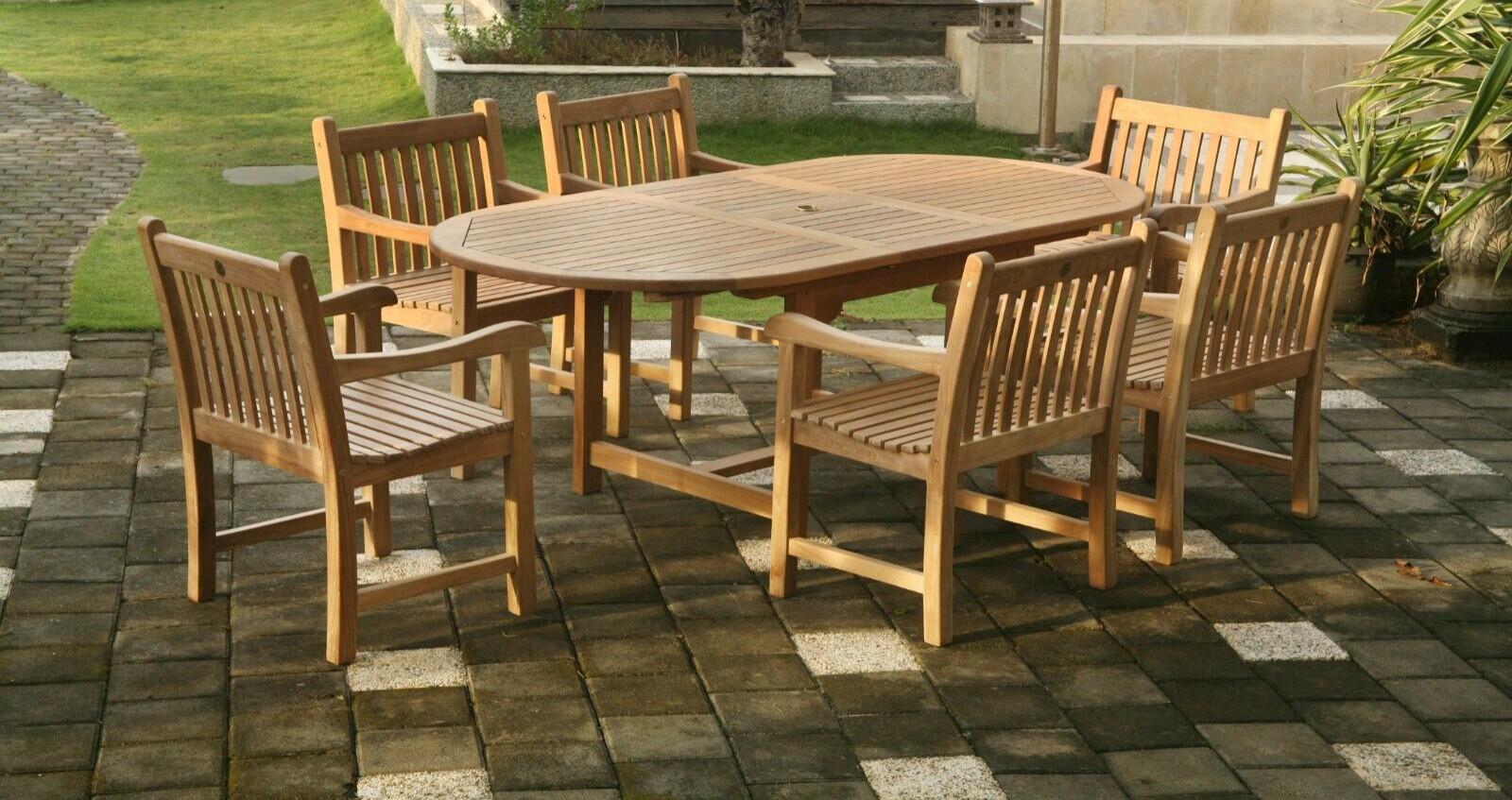 7 Pieces Teak Dining Set-Ship Included.