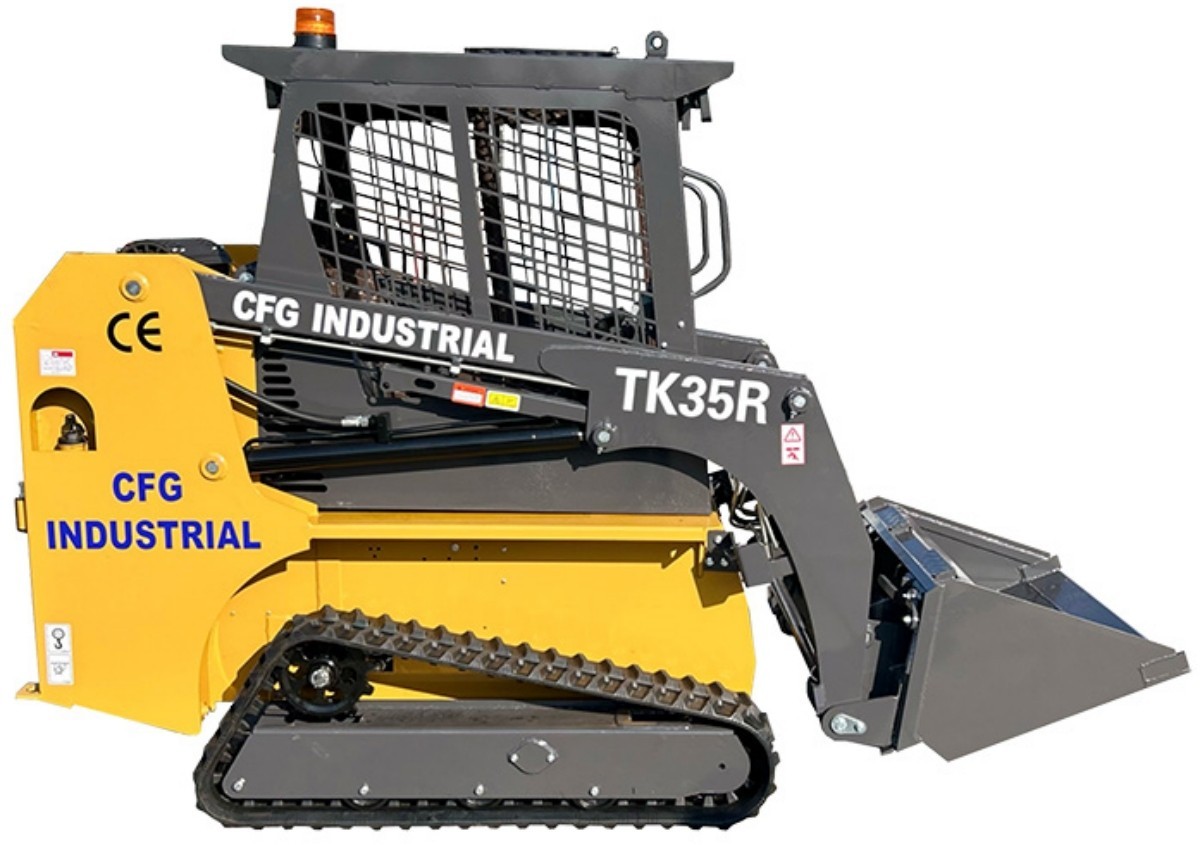 CFG 1.5 Ton Mini Compact Crawler Track Skid Steer Loader EPA Gas Engine Vertical