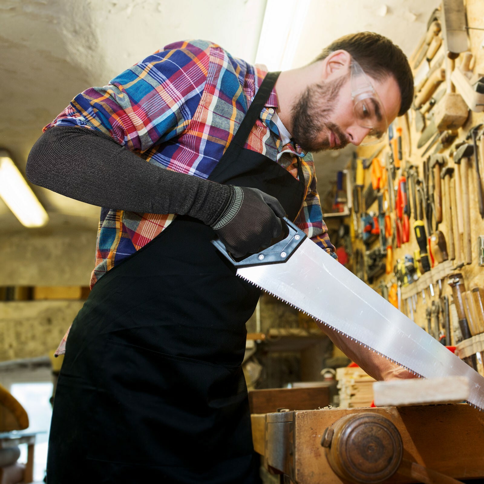 EvridWear Black Arm Protective Sleeves Cut Resistant Sleeves Arm Guards, 1 Pair