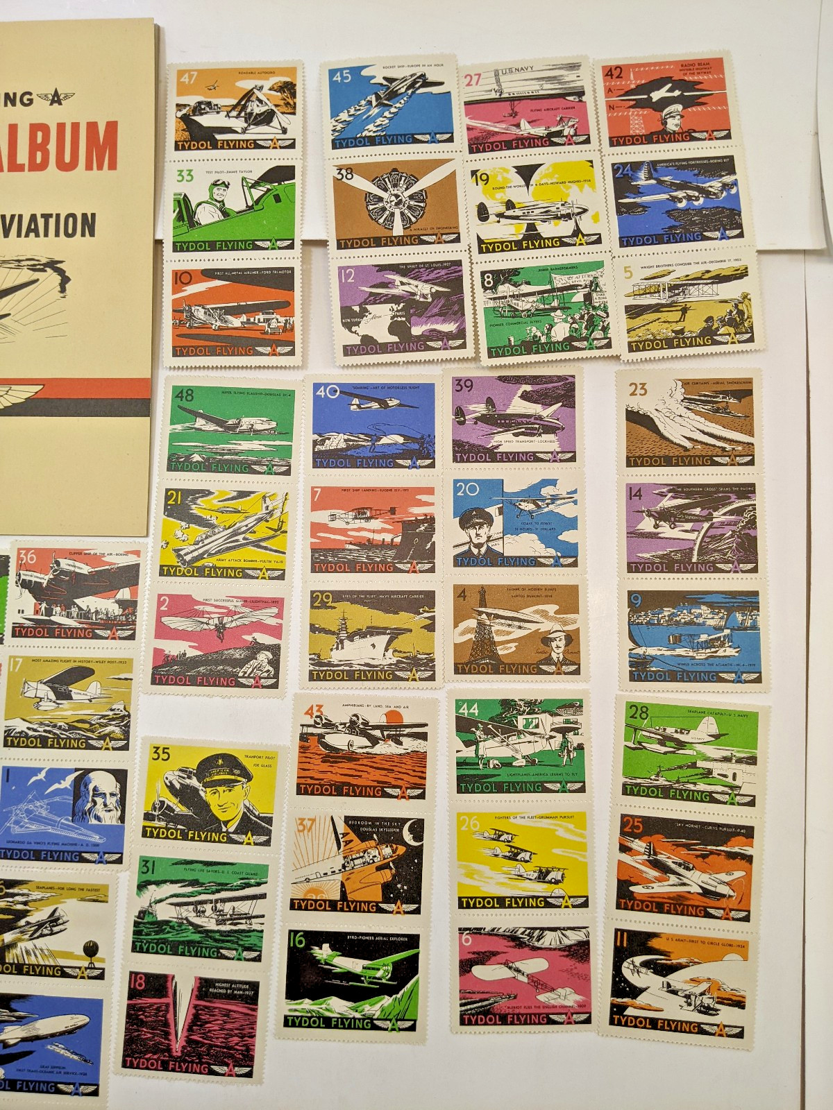 TYDOL Flying A Stamp Album of American Aviation 1940 Fuel Oil Company UNUSED A+