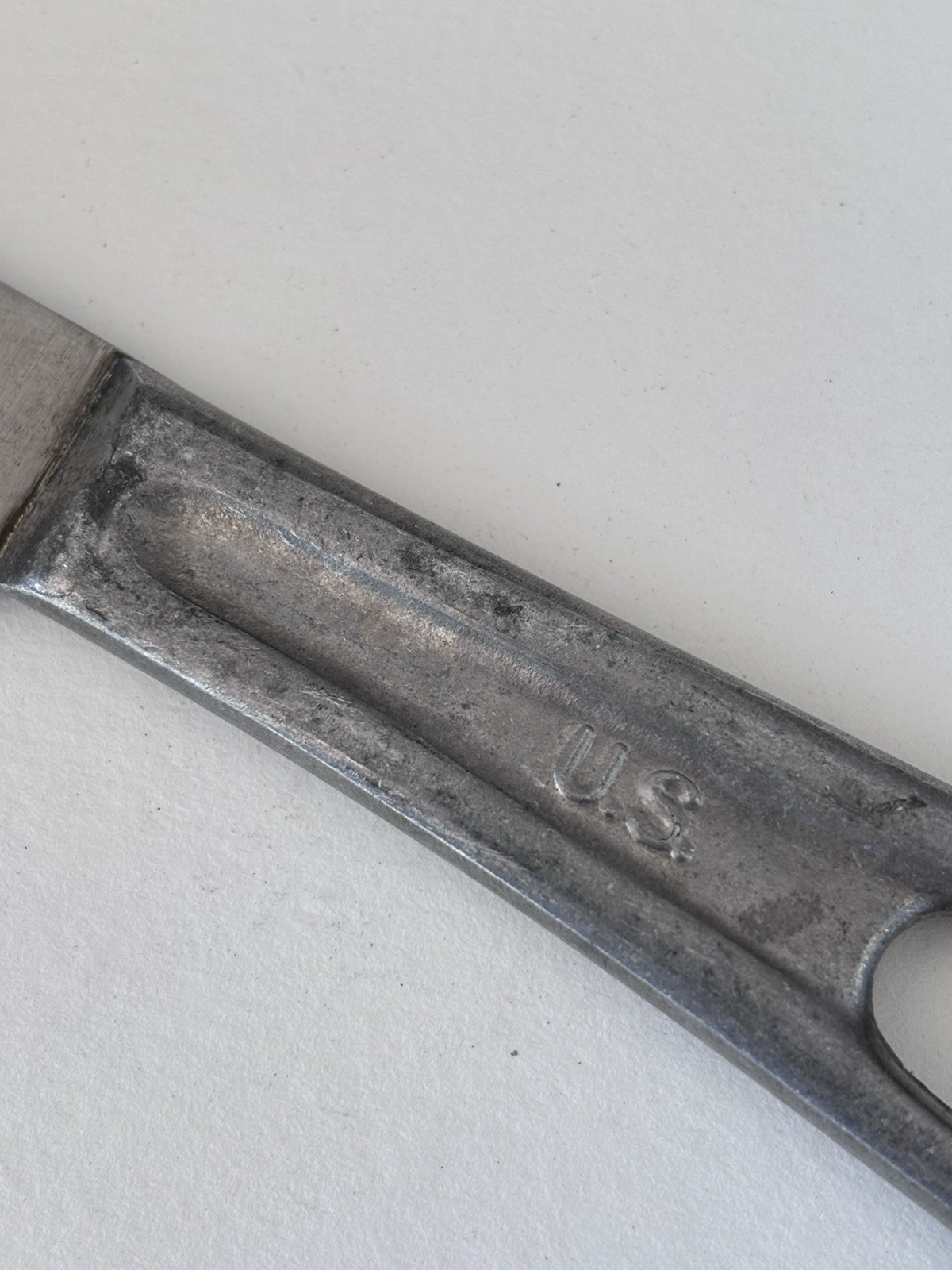 NICE -Vintage US Military Mess Kit Stainless Knife Handle Utensil L. F. & C 1945