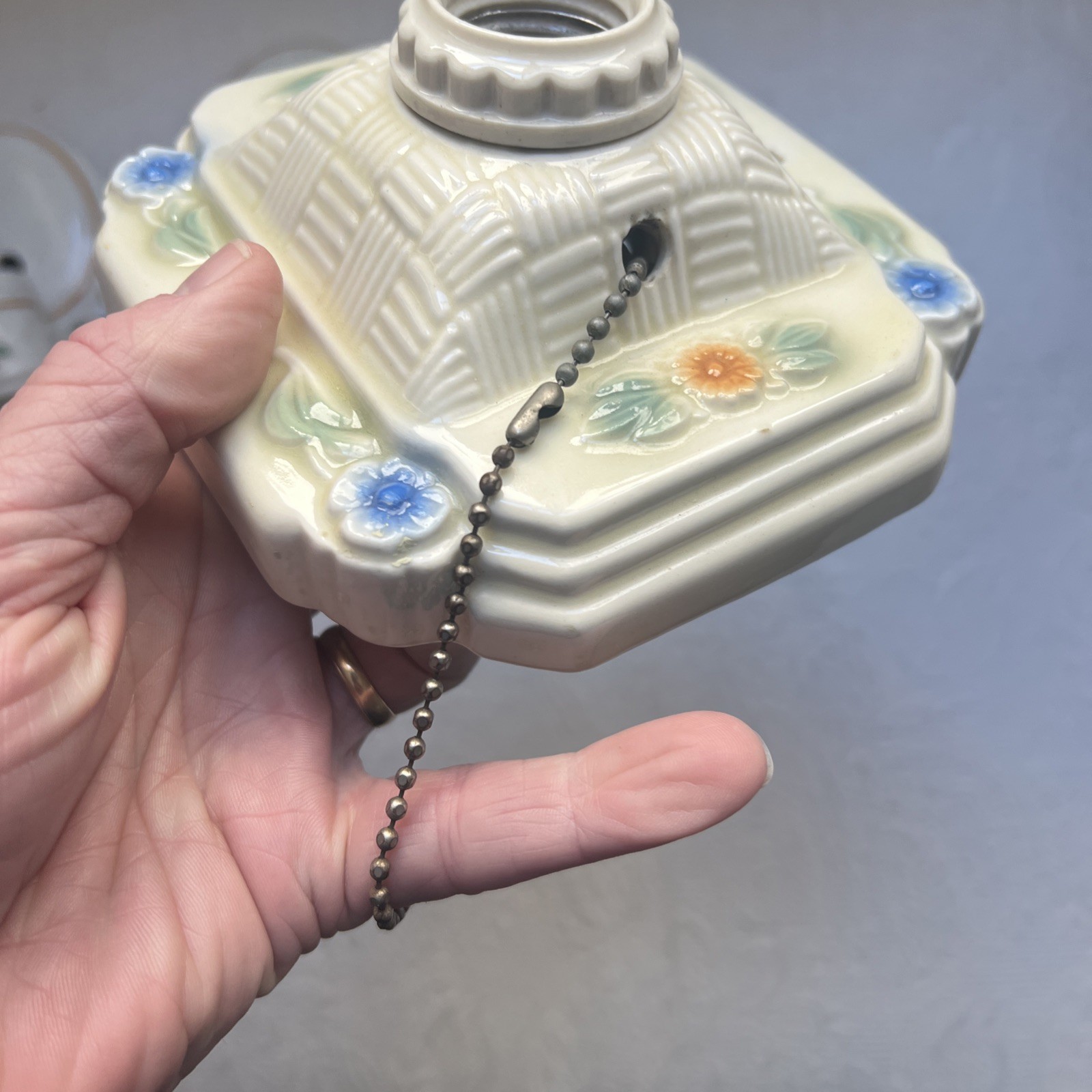 4 Antique Wall Light Sconce & Fixtures - 1 Porcelier #7H