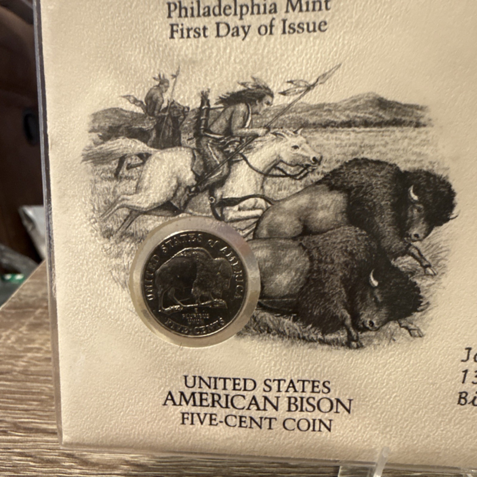 Philadelphia Mint First Day of Issue American Bison Five-Cent Coin Cover 2005