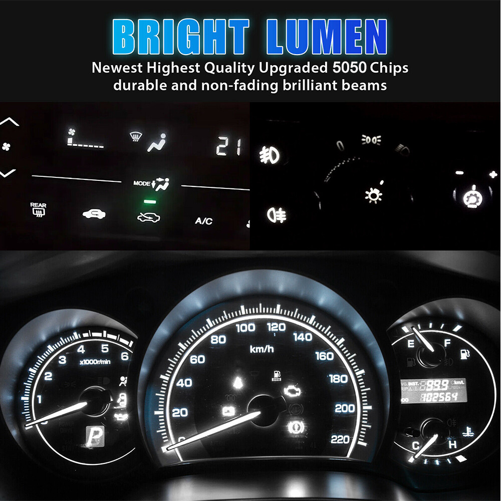 Gauge Cluster LED Dashboard Bulbs Cool White For Chevy GMC 99-02 Silverado Truck