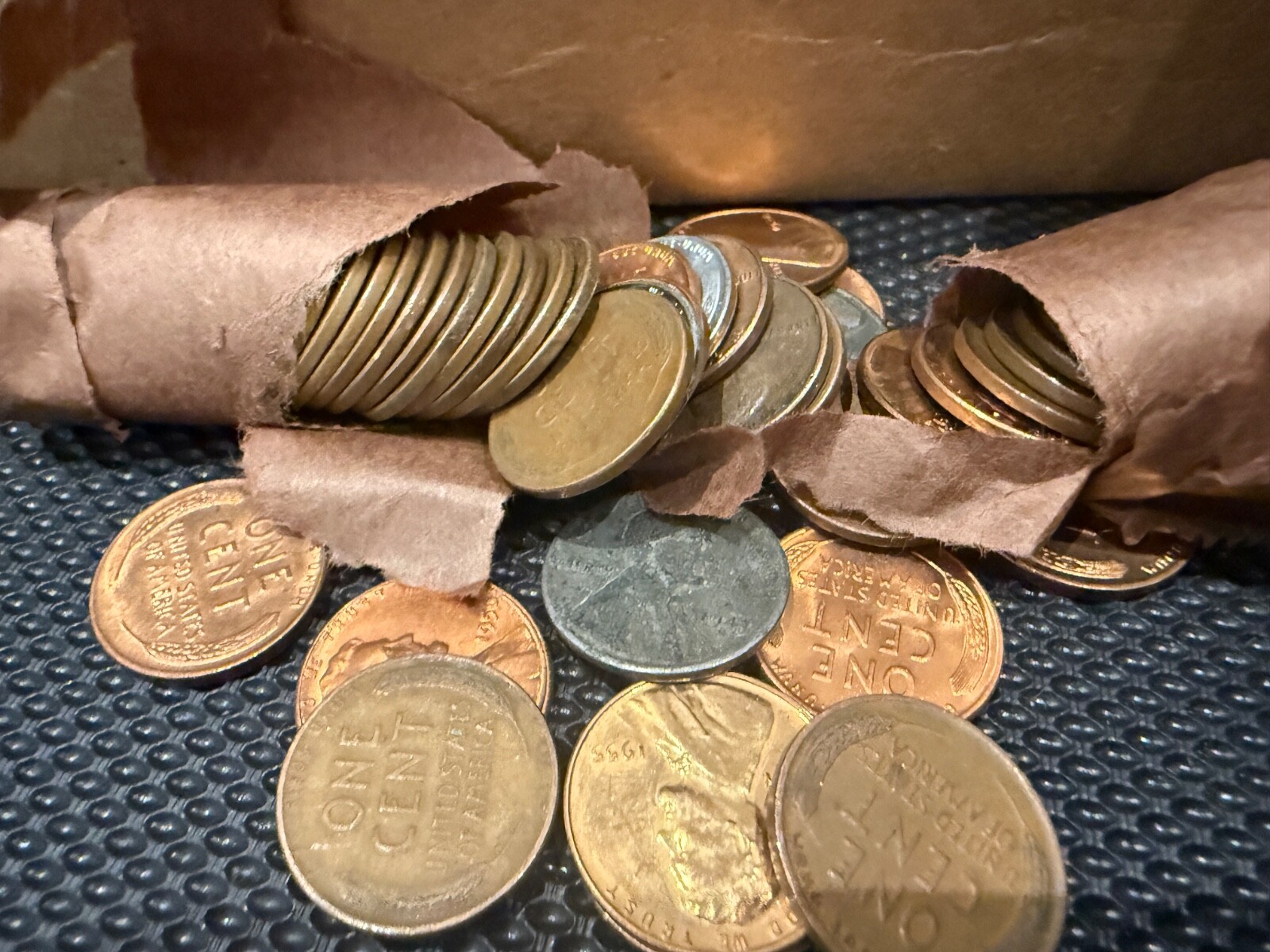Brown wheat penny roll lincoln cent unsearched mixed dates mint marks sale lot