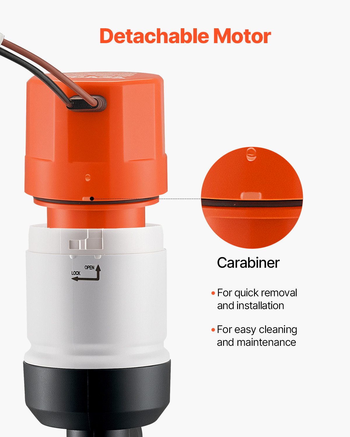 Livewell Pump for Boat 12V 1100GPH Livewell Aerator Pump Straight 2 Inlets