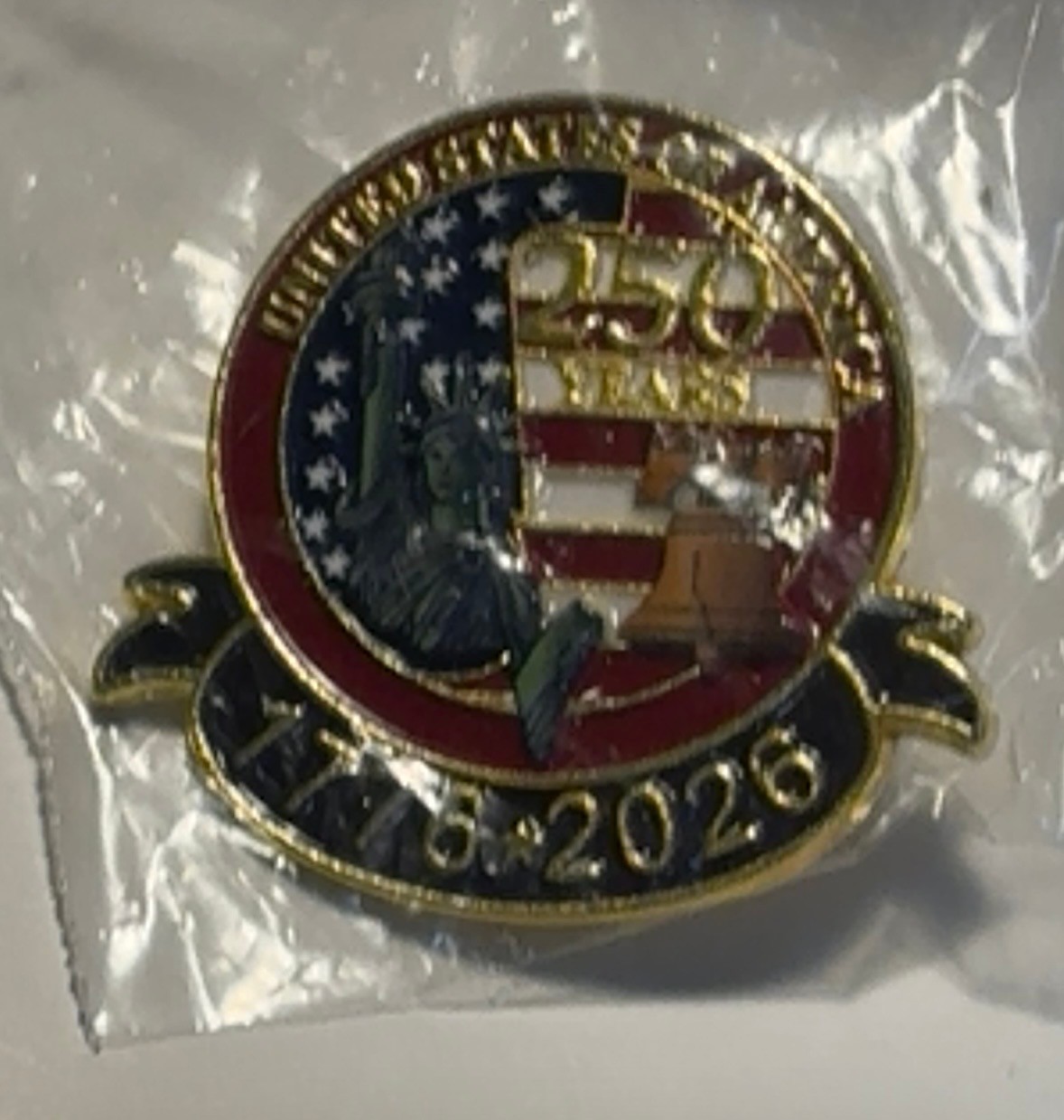 UNITED STATES OF AMERICA 250TH ANNIVERSARY HAT/Lapel Pin 1776-2026