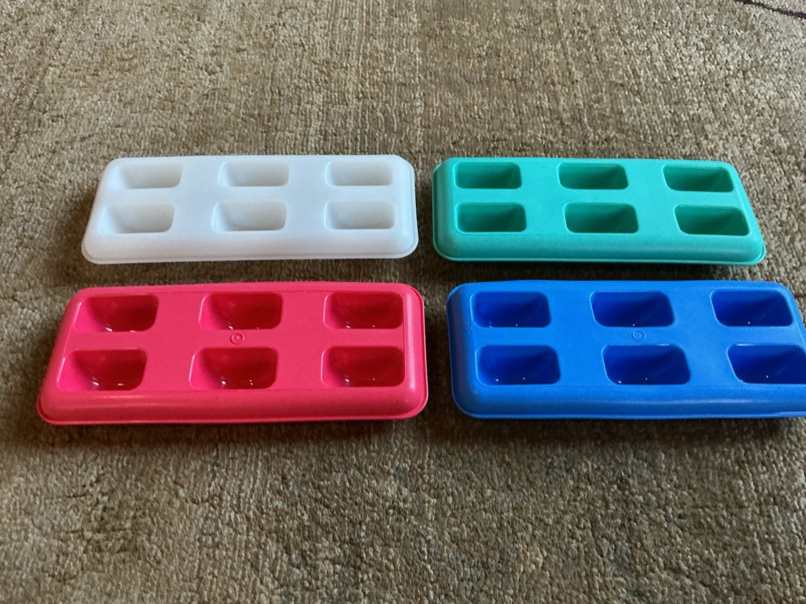Tupperware vintage Ice tups pops 6 molds & popsicle tray cup holder ONLY #481