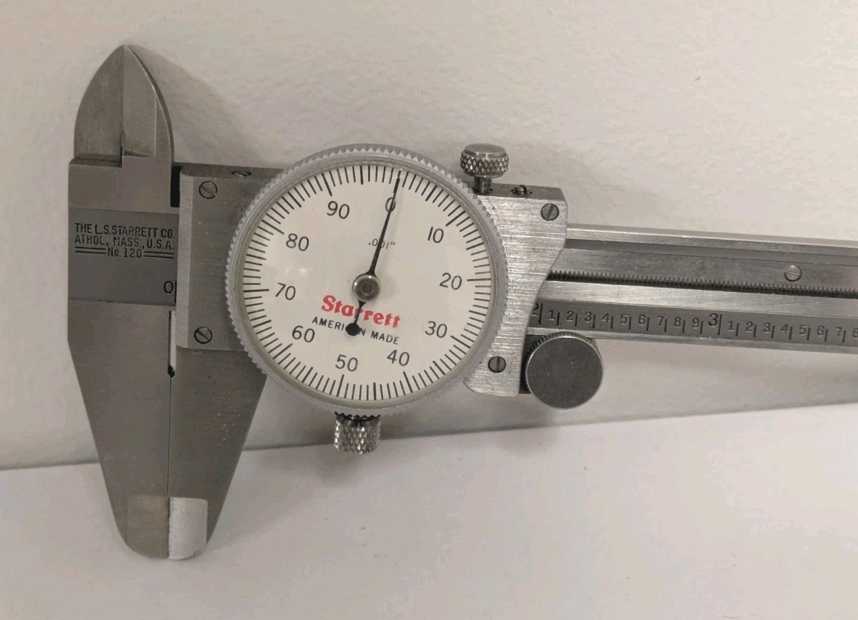 STARRETT No. 120 Dial Caliper 6" Very Nice Clean Working Condition Without Case