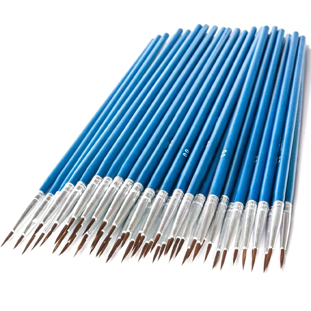 100PCS Very Small Paint Brushes Fine Tip for Nail Art Model Craft Painting Blue
