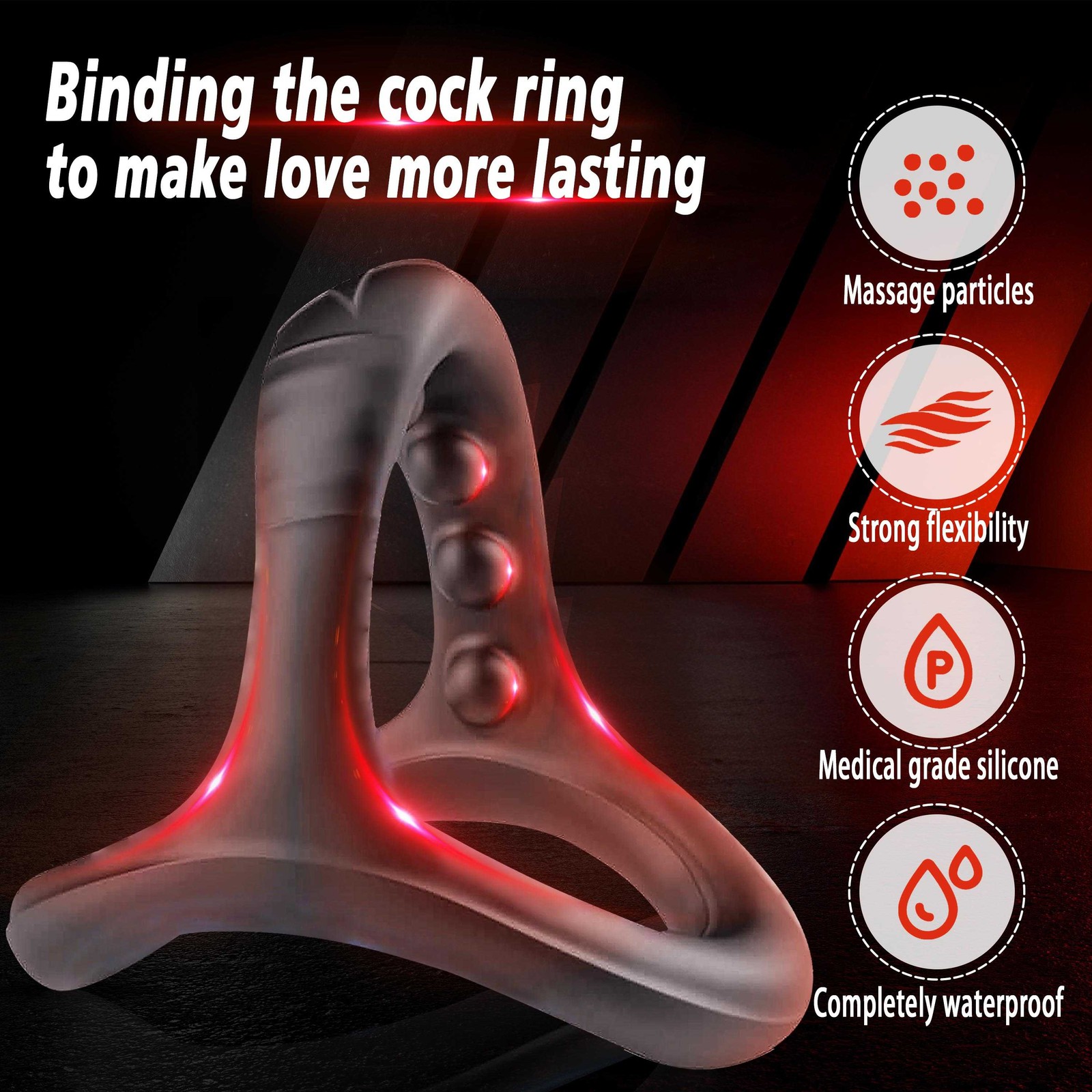 7PCS Silicone Cock Ring Super Stretchy Strong Stay Hard Penis Rings Men Sex Toys