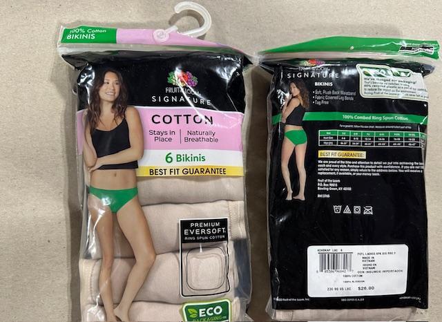 6 PACK Fruit of the Loom Signature 100% Cotton BIKINI BEIGE~NEUTRAL Sz- 5~6~7~8