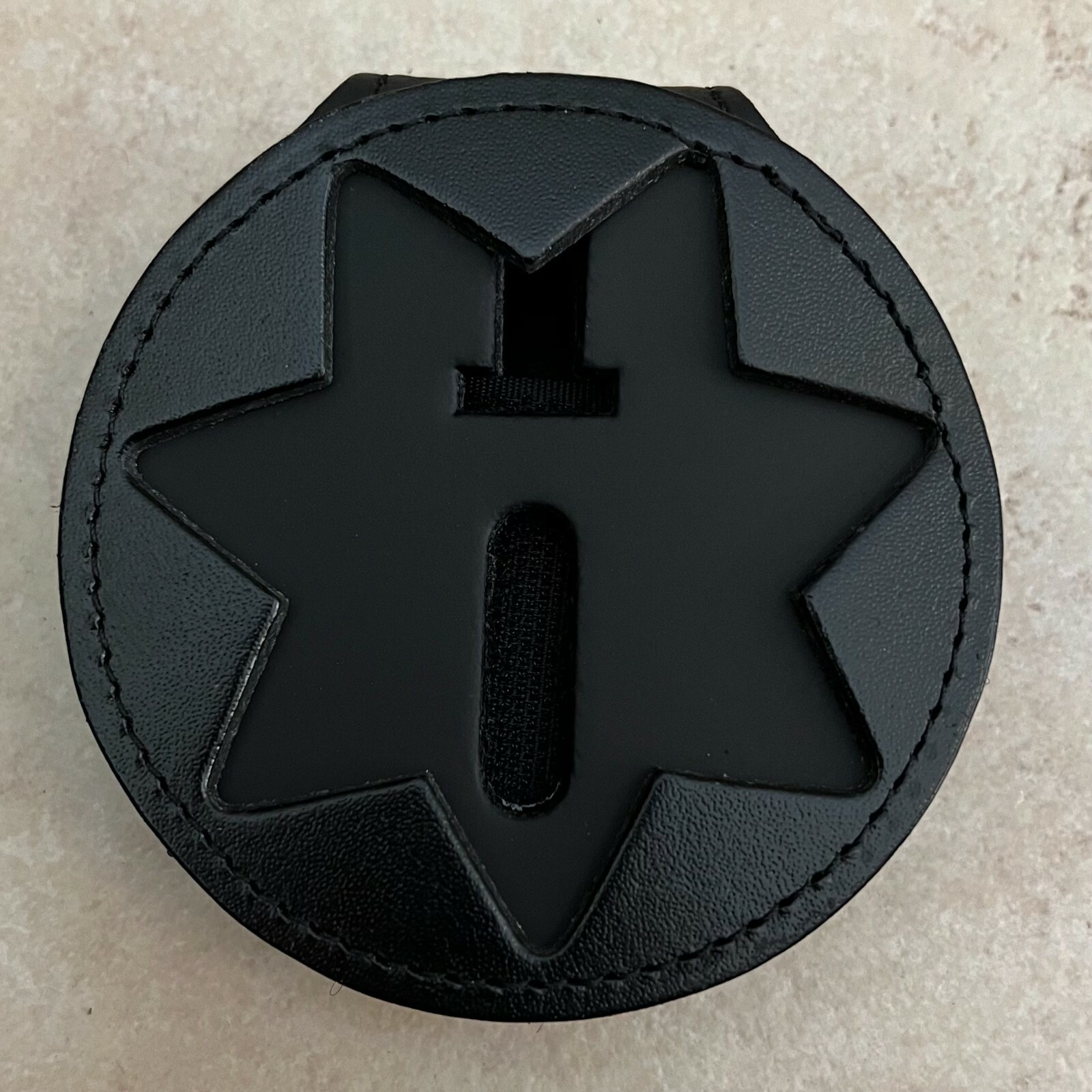 7 Point Star Belt Clip Badge Holder With Beaded Chain - PF 382 - Perfect Fit USA