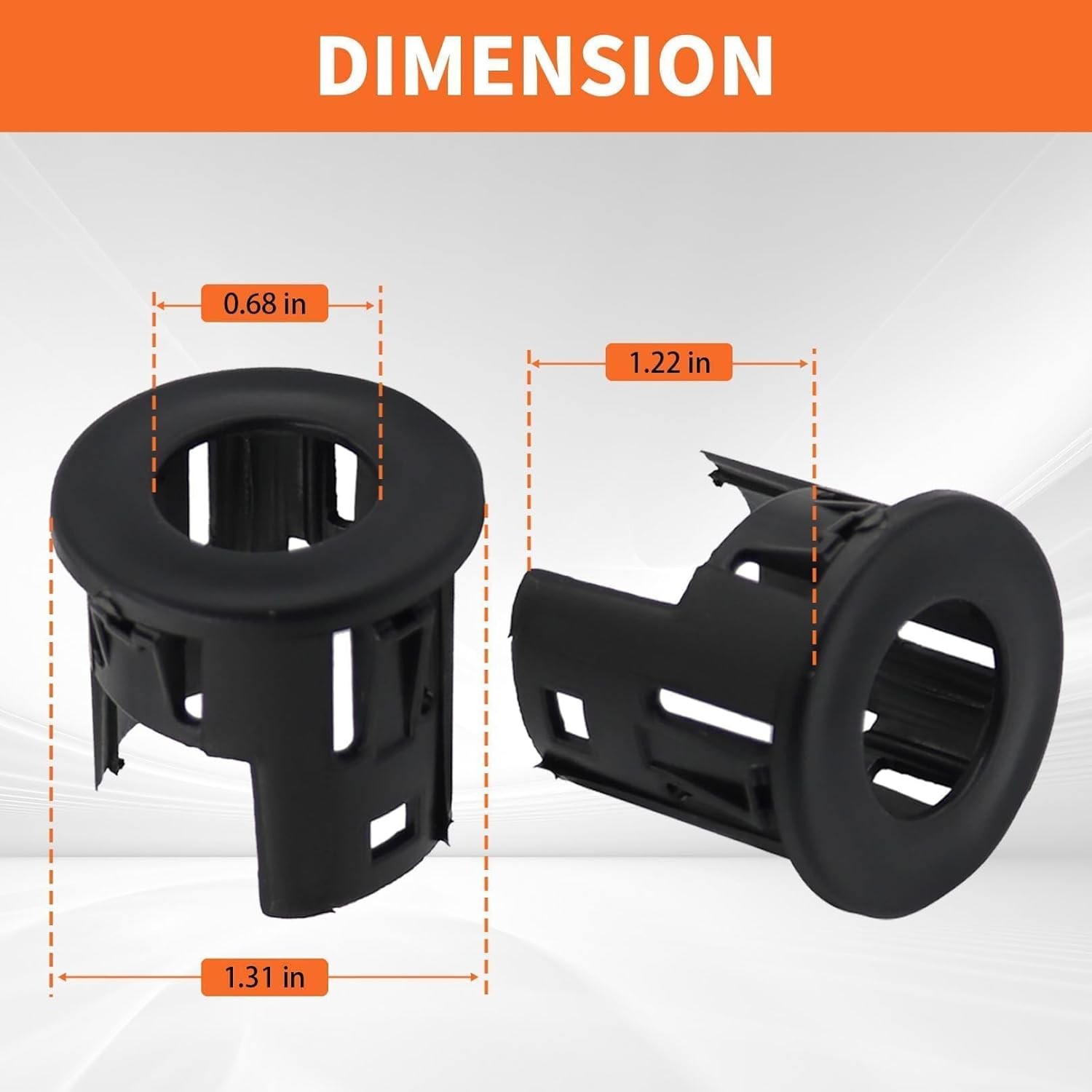 4X Parking Assist Sensor Mount Bracket Bezels Compatible with 2014-2018 1500 201