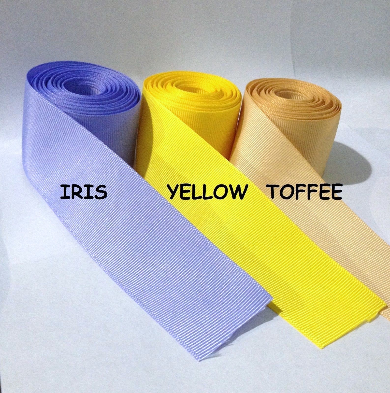 3/8", 5/8", 7/8", 1.5" Grosgrain Ribbon 5 Yards of 1 Color Solid Bulk Wholesale