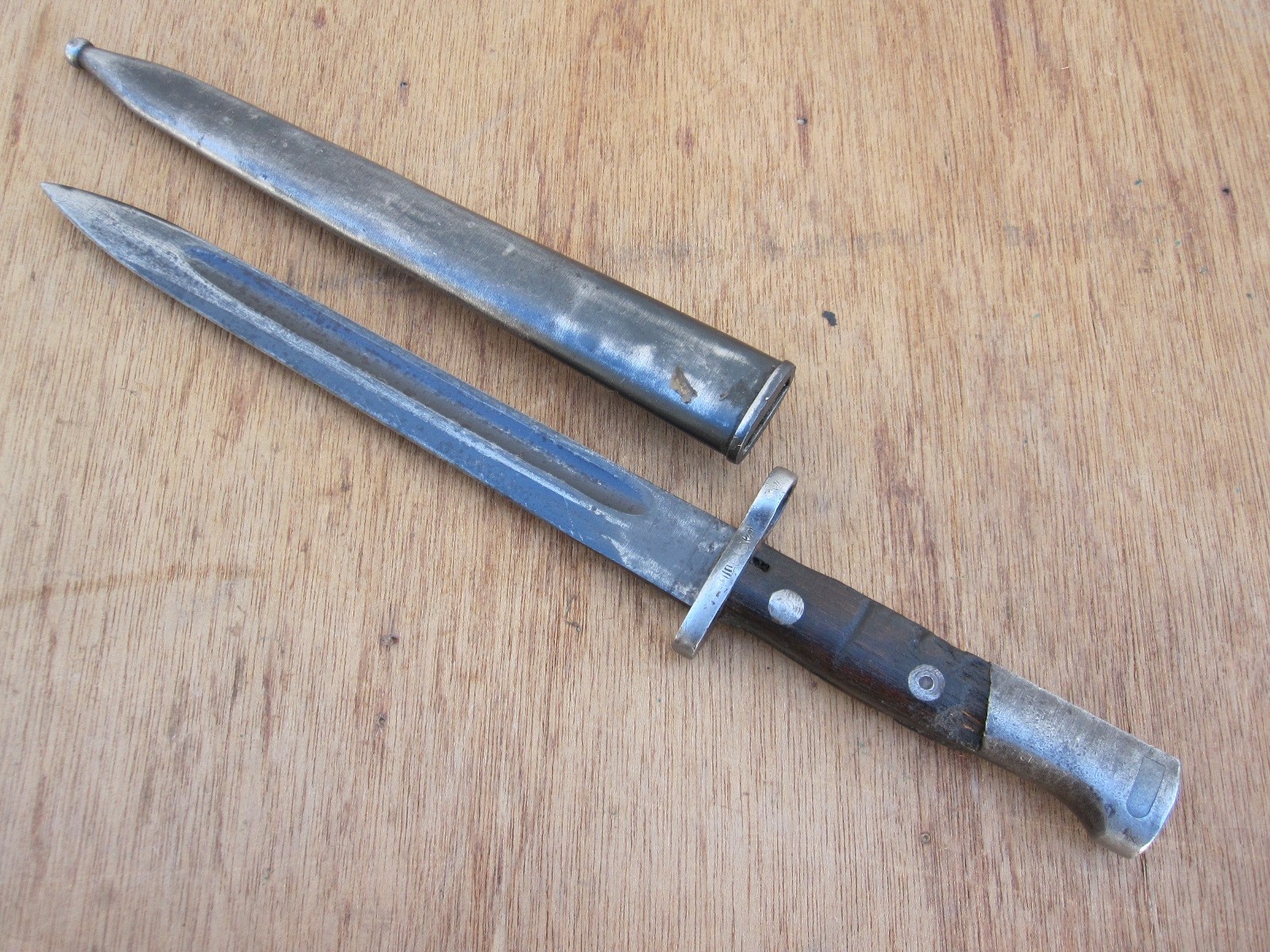 Yugoslavian K98 Mauser Bayonet PREDUZEĆE 44 Model 1948 M48 with Scabbard, Used
