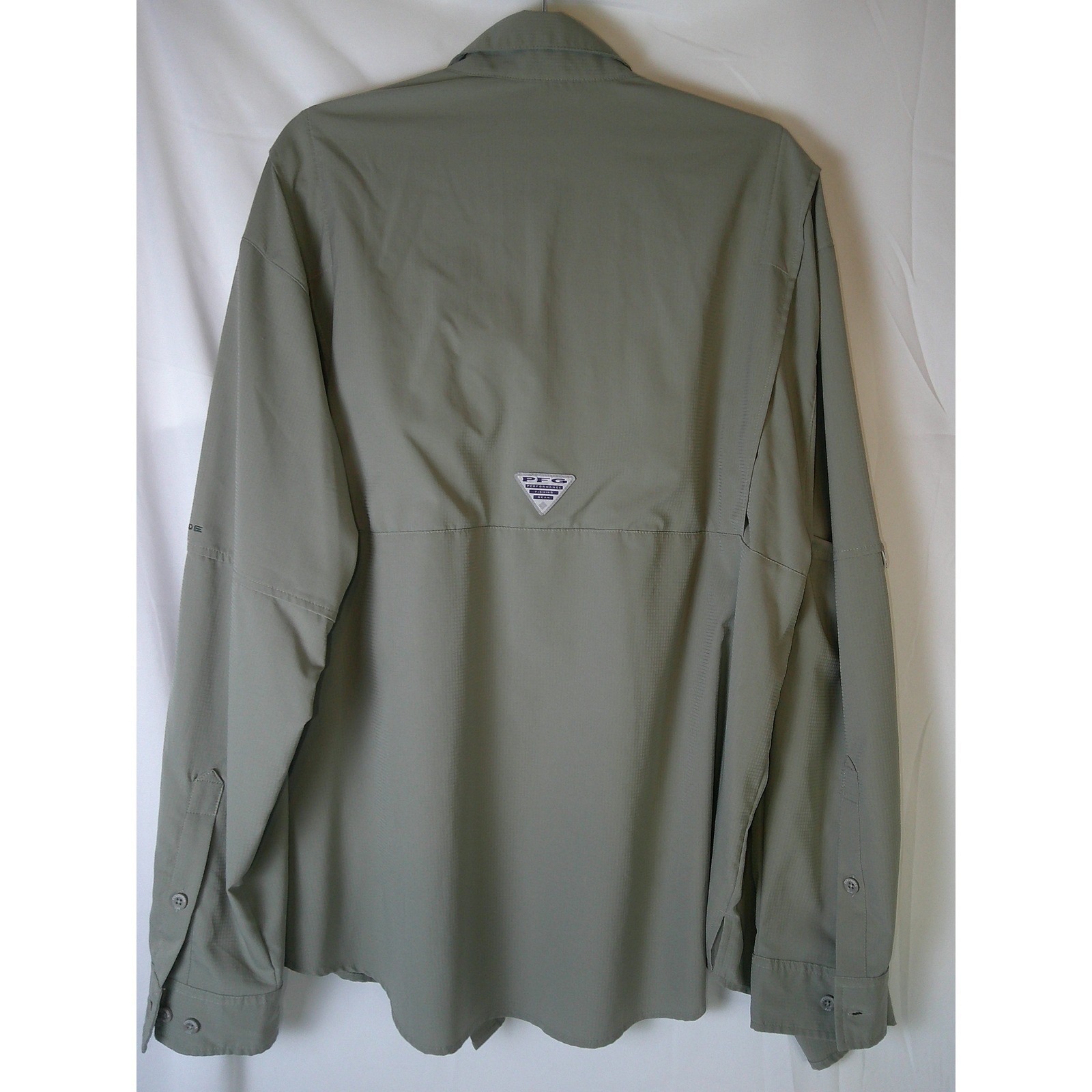 Columbia PFG Men's Long Sleeve Fishing Shirt Omni Shade Olive Green Large