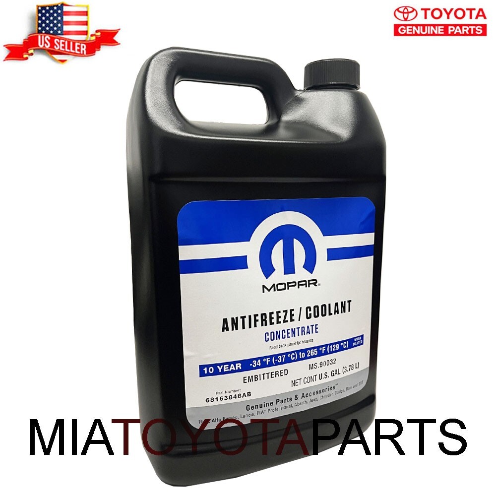 2 Gal OEM Mopar 10 Year/150,000 Mile Antifreeze Coolant Concentrate 68163848AB