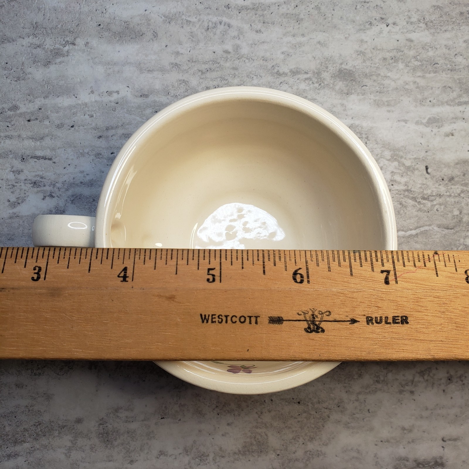 Floral Teacup and Teapot Set with Unique Handle
