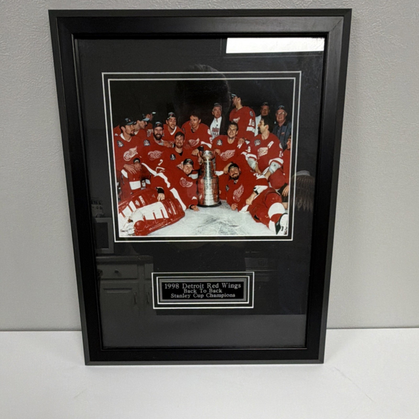 Detroit Red Wings 1998 Stanley Cup Champions Framed Plaque Hockey Vintage