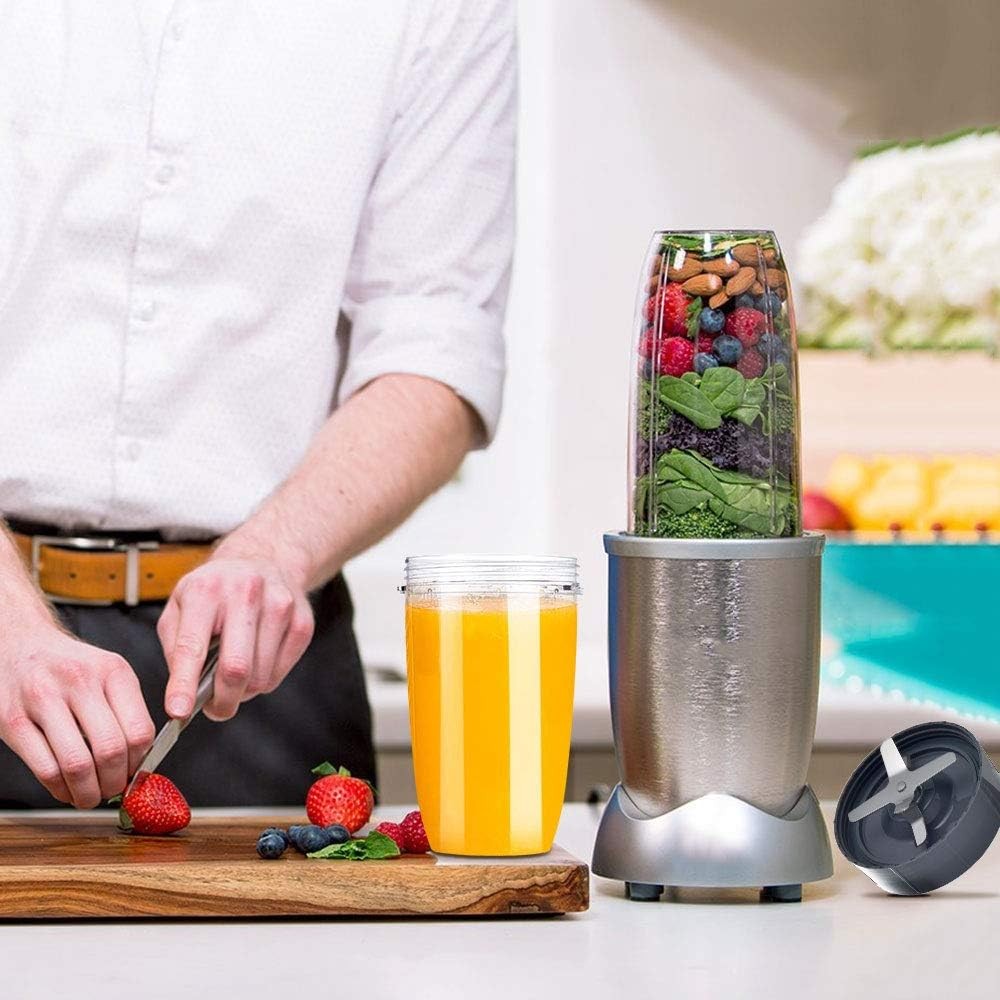 32 oz Cup and Extractor Blade for NutriBullet 600W 900W NB-101B NB-101S NB-201