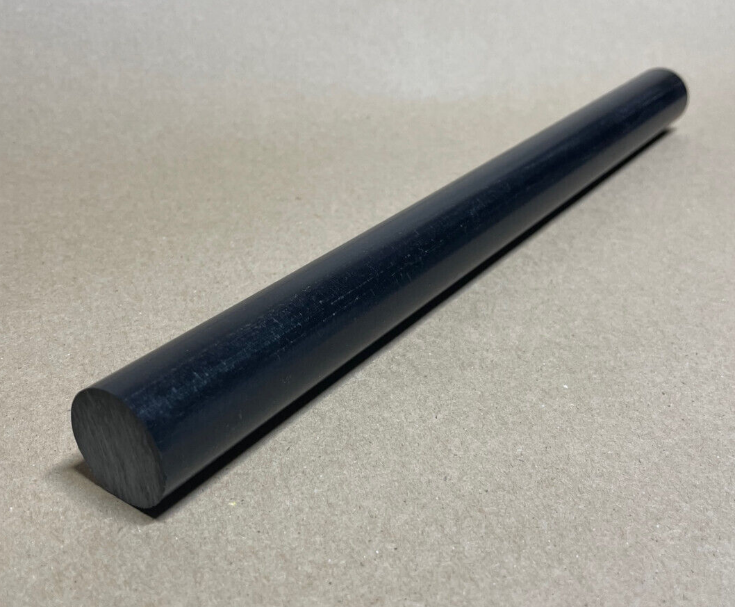 Acetal Black Copolymer Rod, Various Diameters, 12" Long - Delrin - LOWEST PRICE!