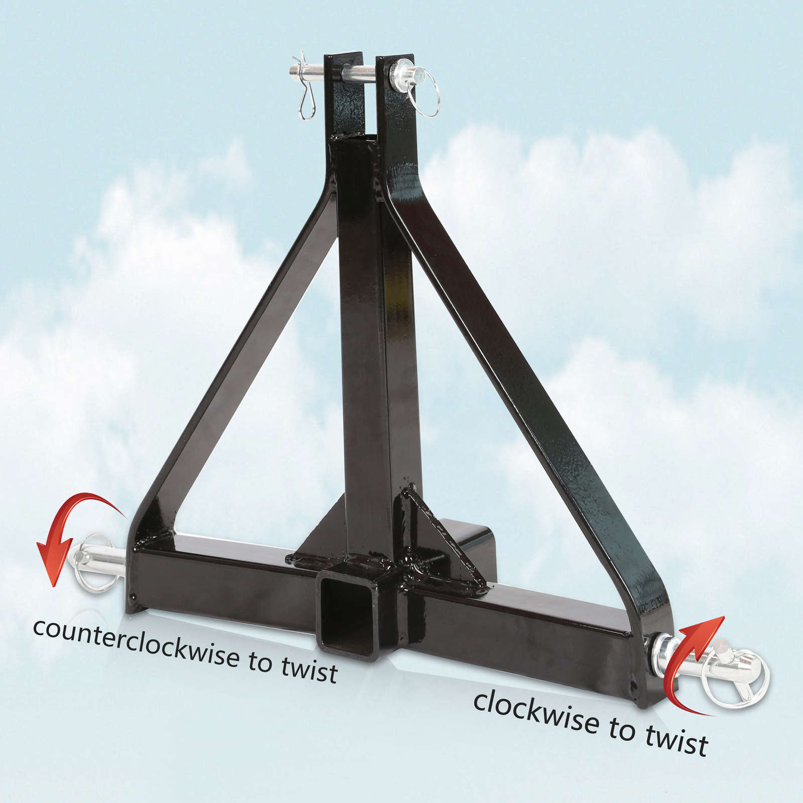 3 Point 2 Receiver Trailer Hitch Category 1 Tractor Tow Hitch Drawbar Adapter