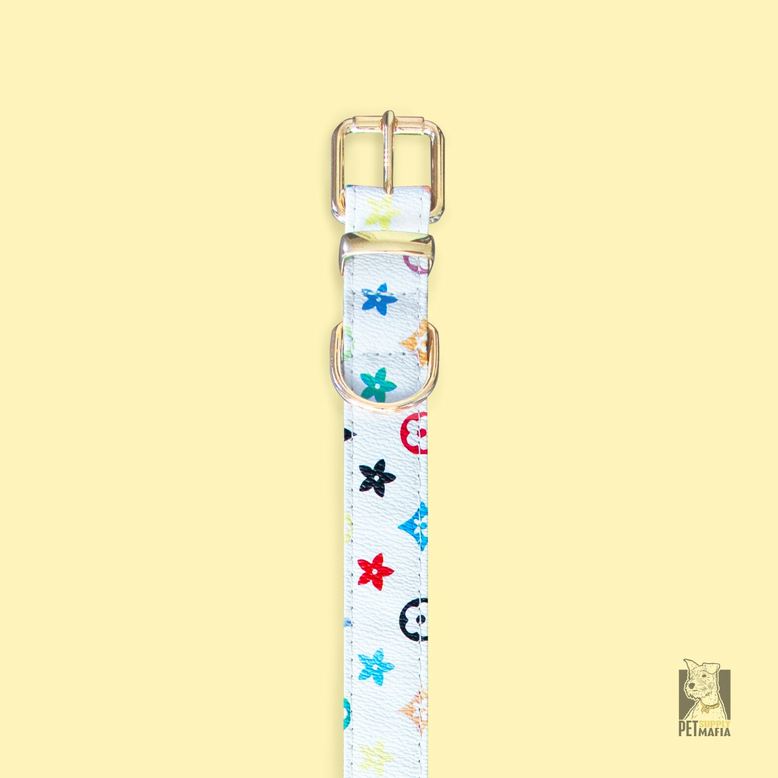 Luxury Leather Designer Dog Collar In XS, S, M, L, XL (Optional Leash Available)