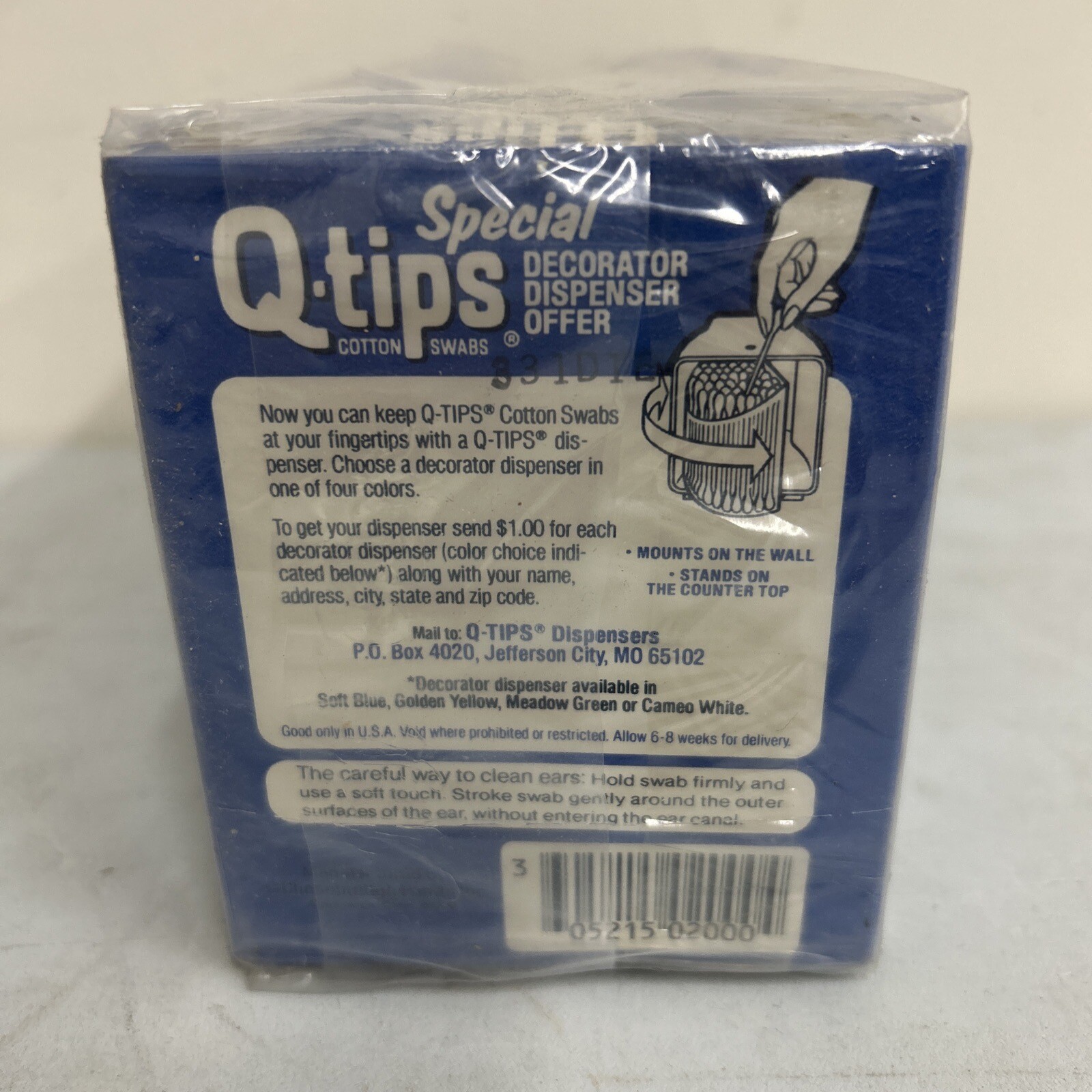 Vintage Box Q-tips NOS Sealed Pack Of 12 Boxes Of 54 Count Each Flexible Sticks