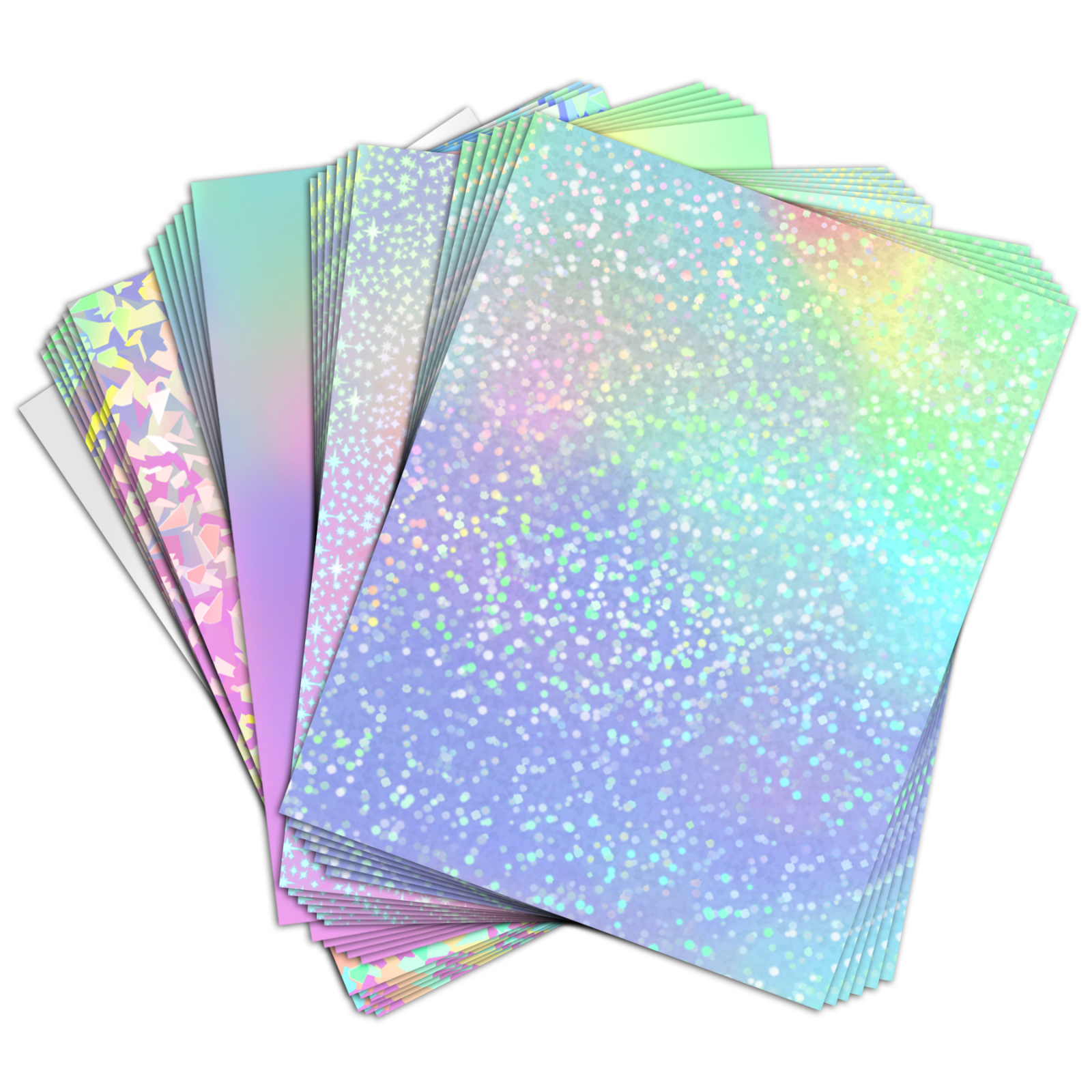 25 Mixed Koala Holographic Sticker Paper Clear Self-Adhesive Laminating Overlay