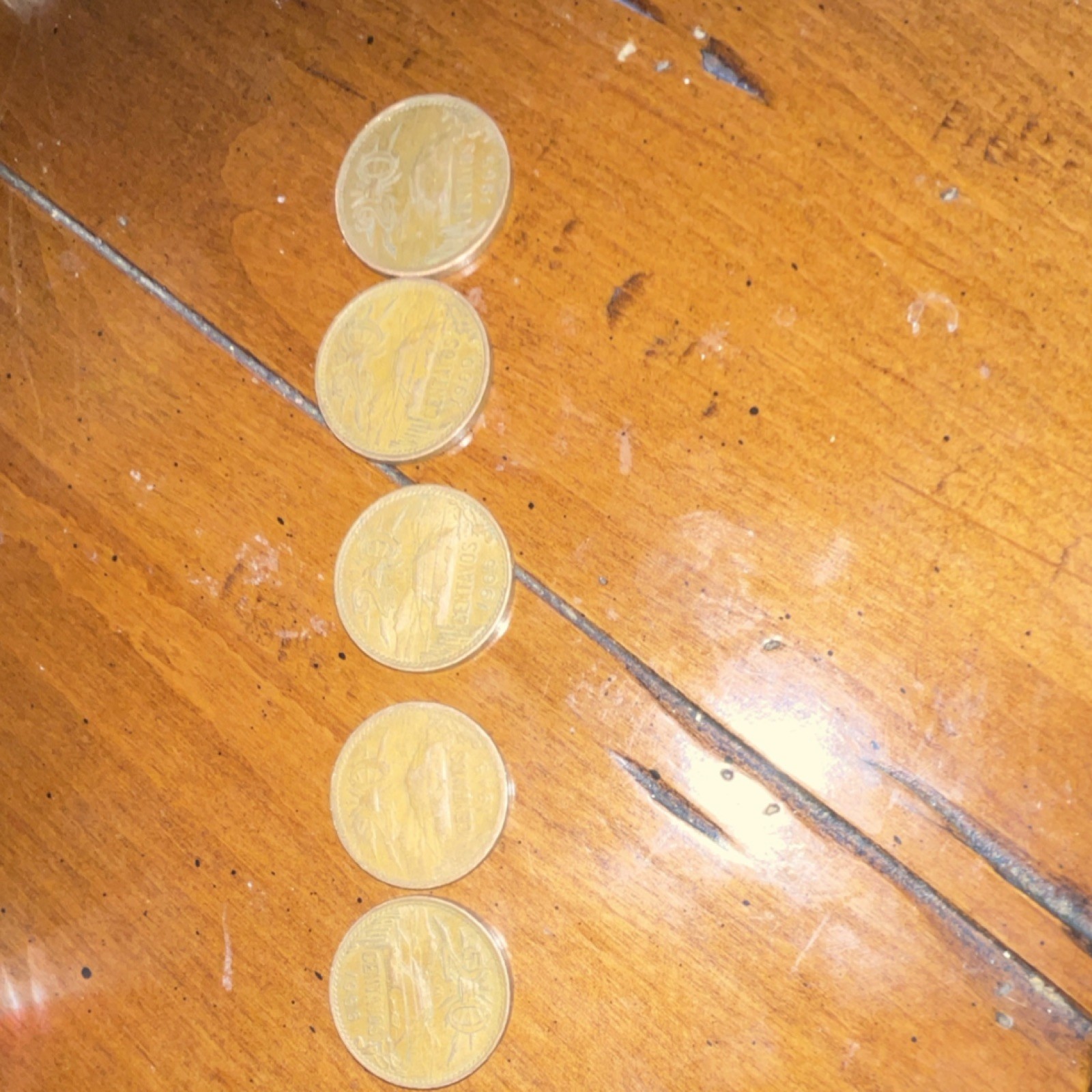 Lot of 5 US Presidential $1 Coins - Presidential Dollar Coins