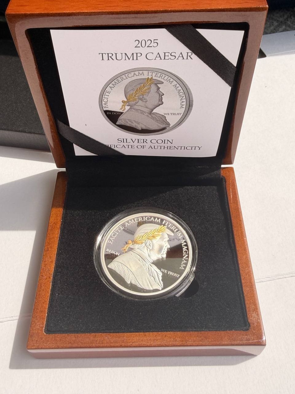 2025 Liberia Trump Caesar Proof 1 oz Silver Coin - 999 Mintage